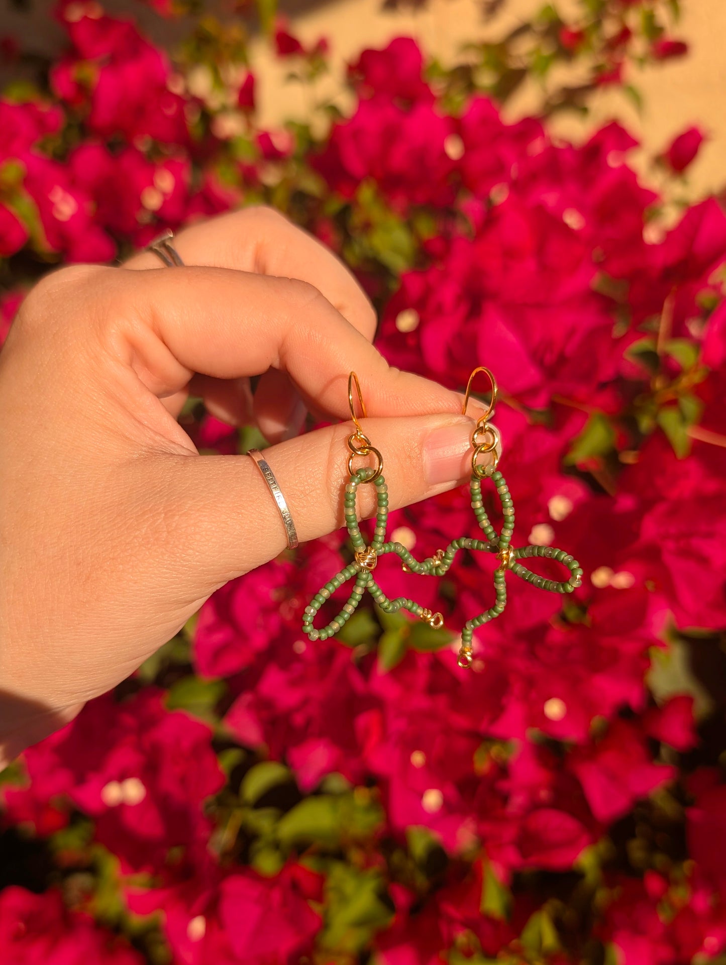 Beaded Bow - Fern