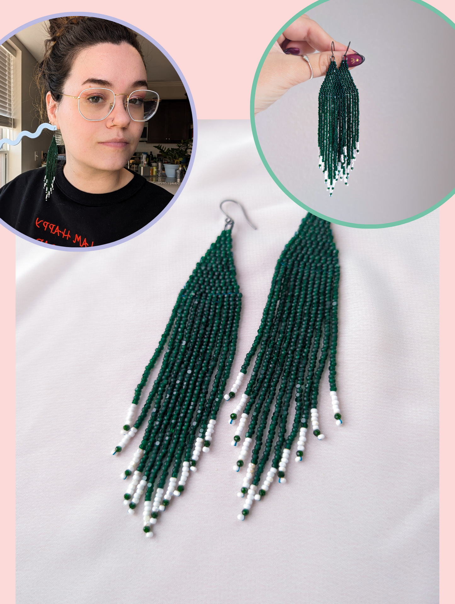 Trio & Mega Fringe - Matte Emerald