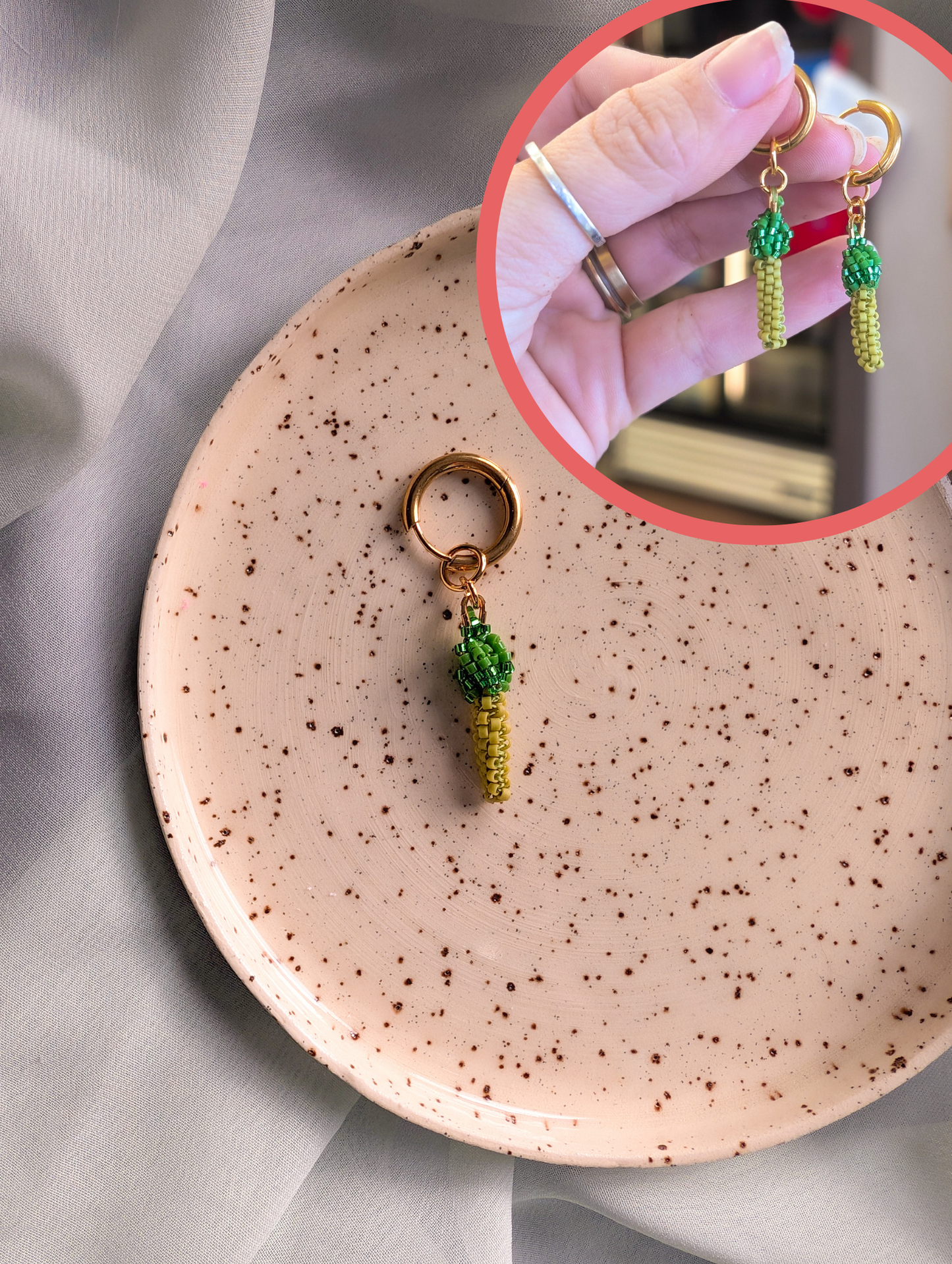 Eat Ur Greens - Pea Pod, Broccoli, Jalapeno, Asparagus, Cuke, Pickle - SINGLE CHARMS