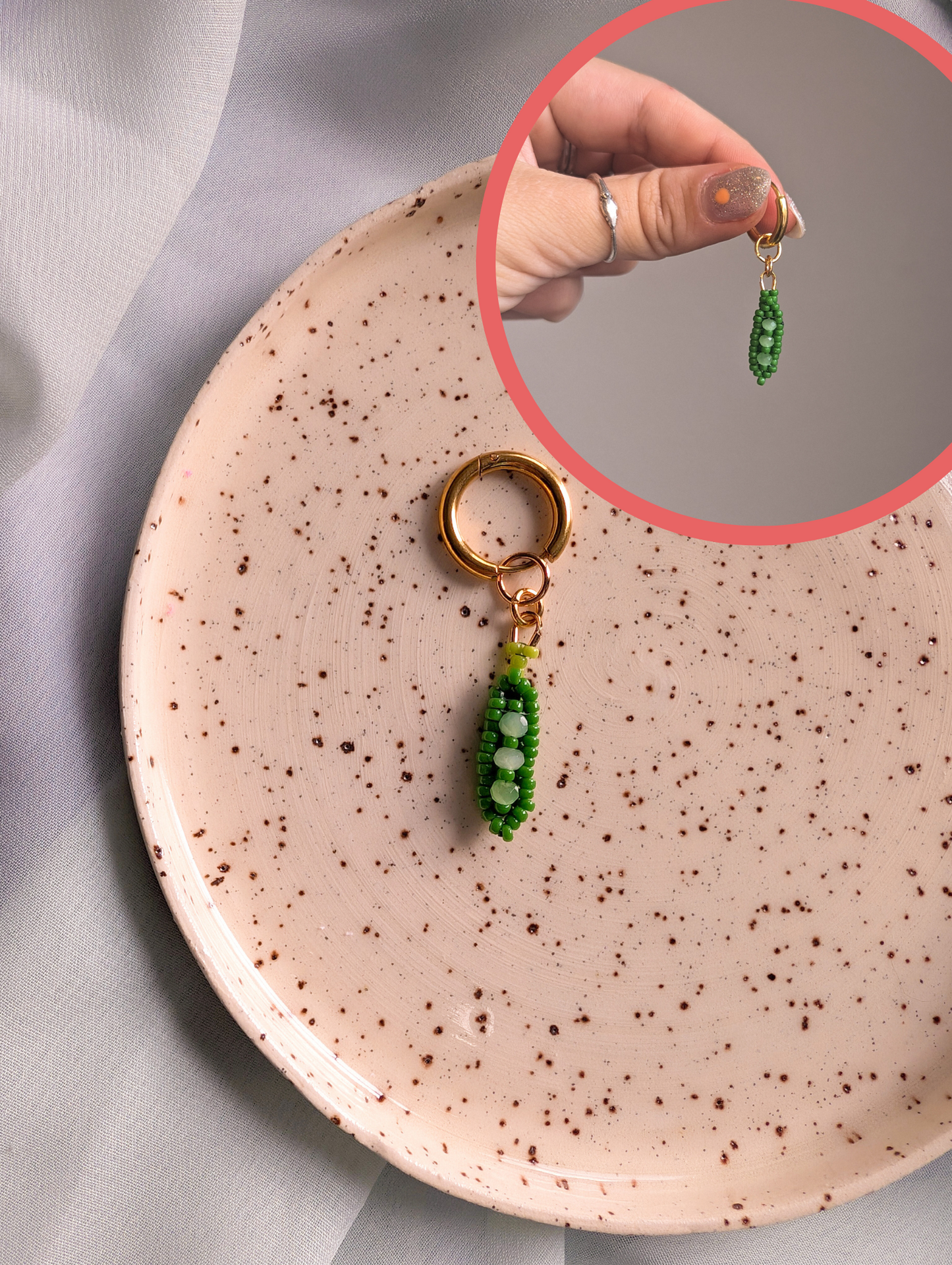Eat Ur Greens - Pea Pod, Broccoli, Jalapeno, Asparagus, Cuke, Pickle - SINGLE CHARMS