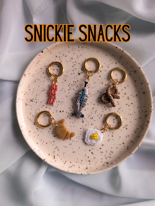Snickie Snack - Fried Egg, Croissant, Pretzel, Bacon - SINGLE CHARMS