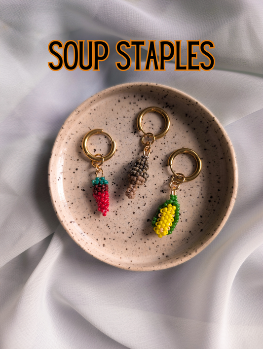 Soup Season - Corn, Mushroom, Chili, Tomato Vine- SINGLE CHARMS