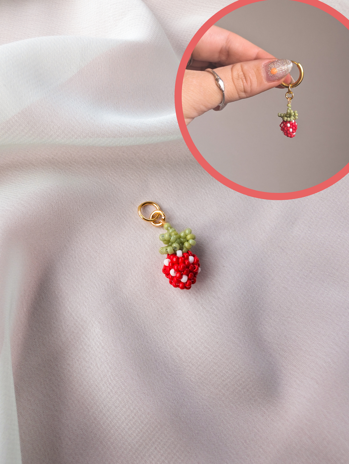 Summer Fruits - Pear, Peach, Strawberry - SINGLE CHARMS