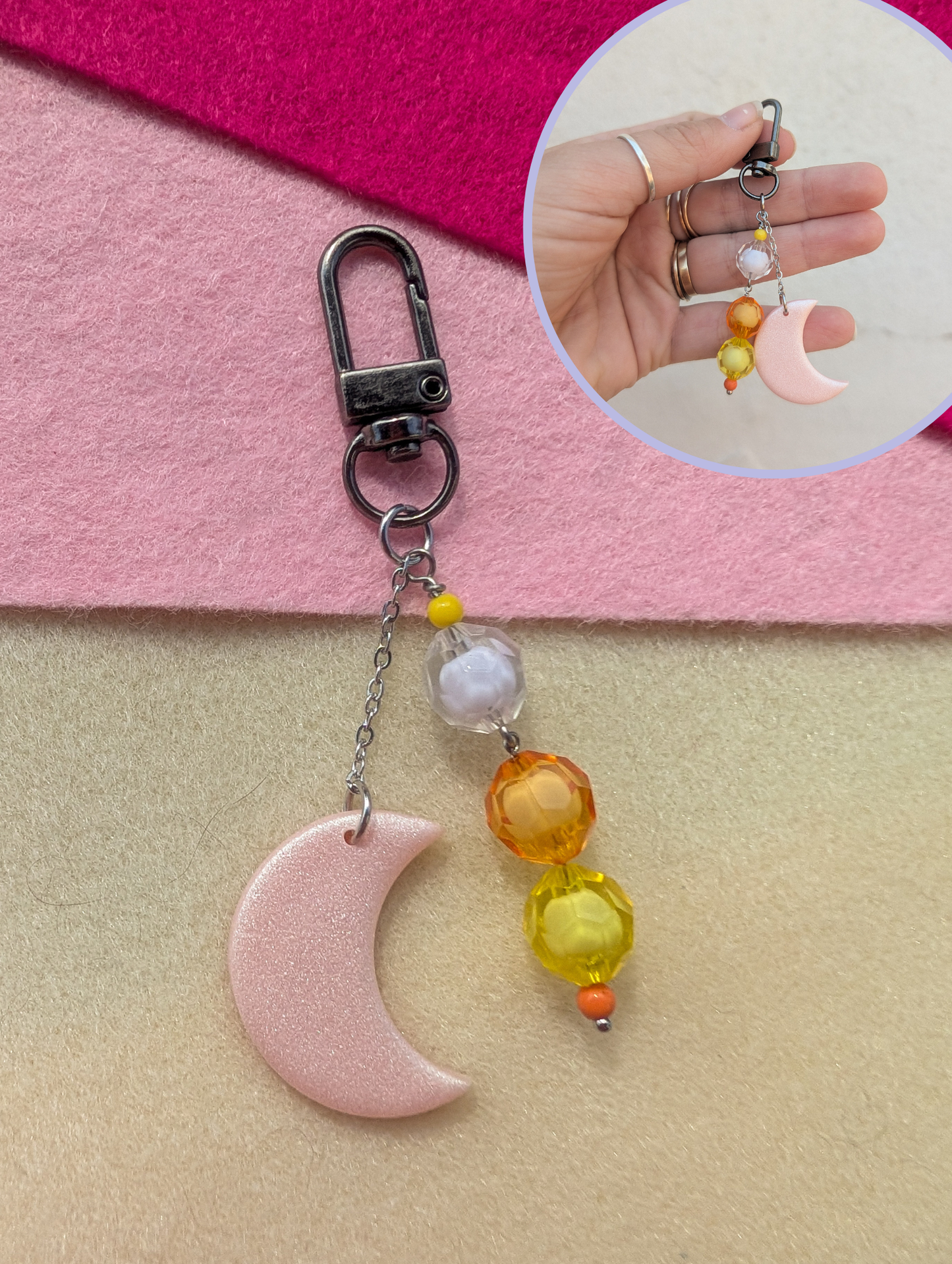 Bag Charm - Clementine Moon
