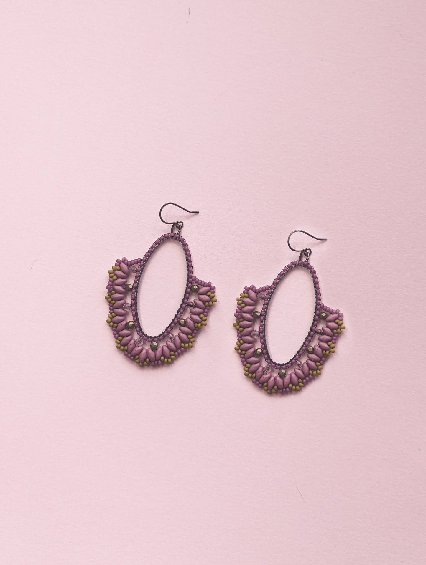 Sunburst Oval Drop - Grape