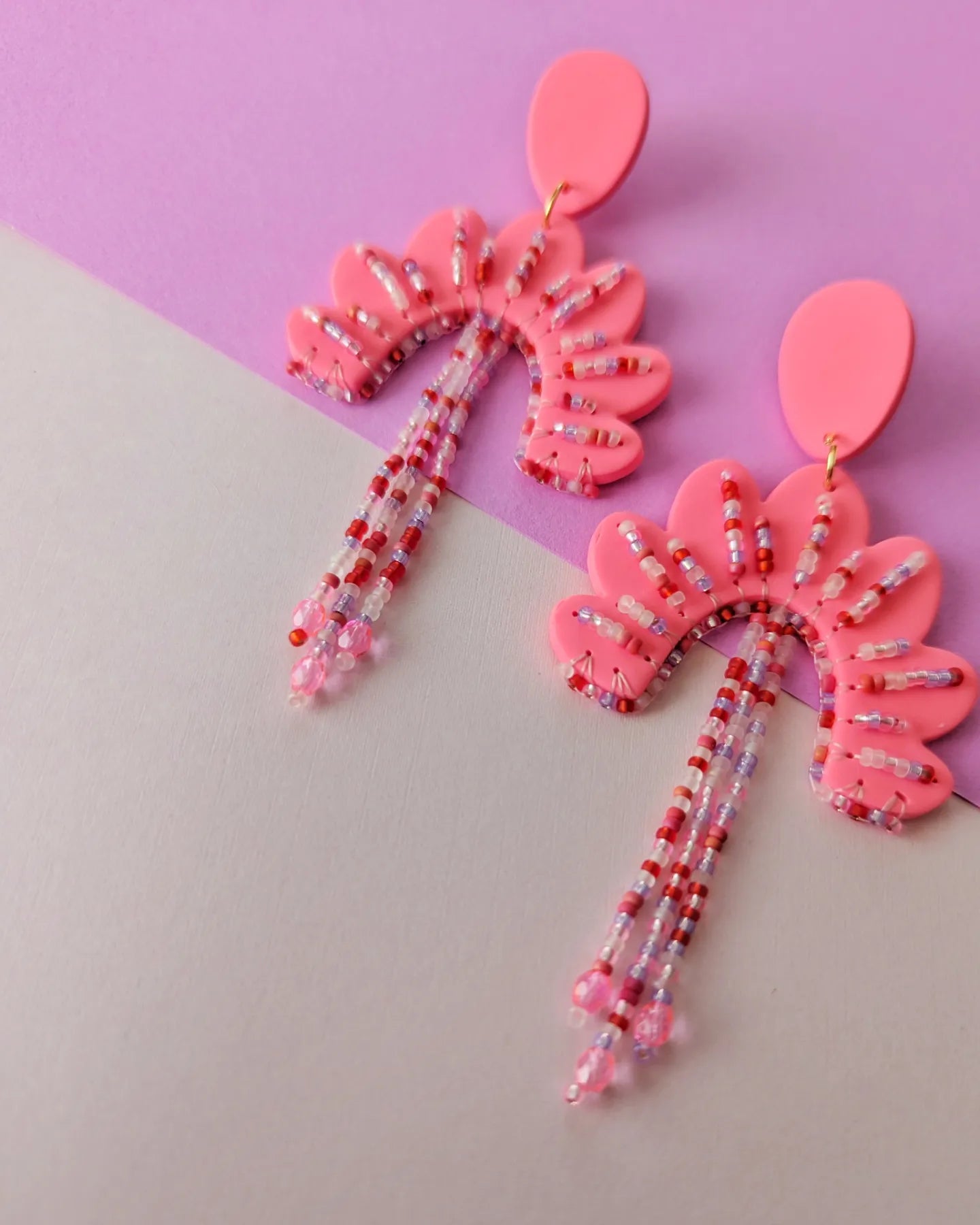 Scallop Drop - Fringe - Barbie Pink