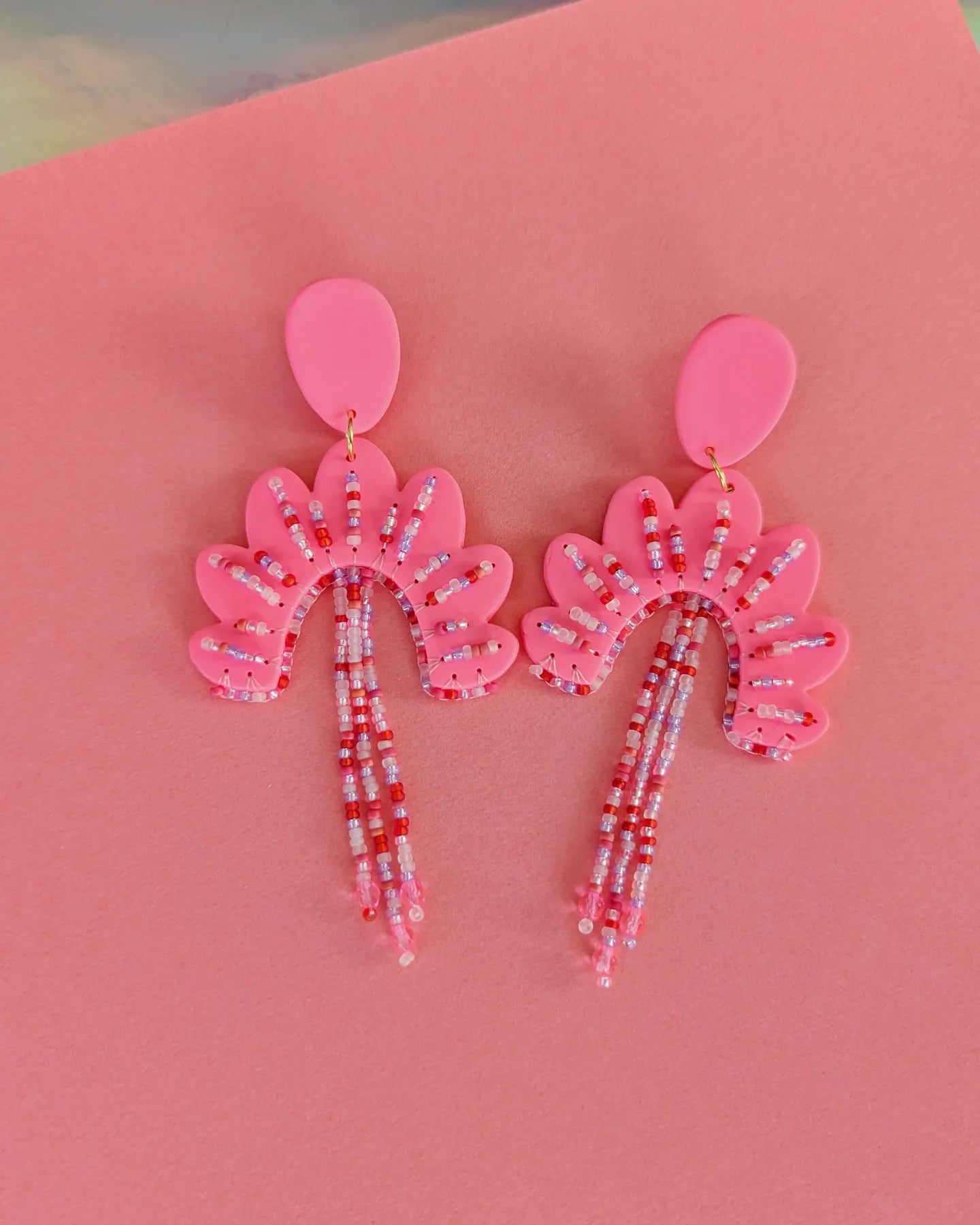 Scallop Drop - Fringe - Barbie Pink