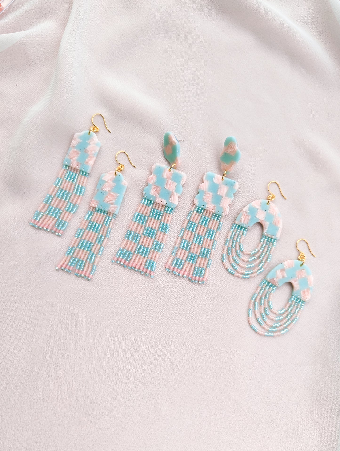 Mint & Salmon Checkerboard - Buffed - Choose your Style