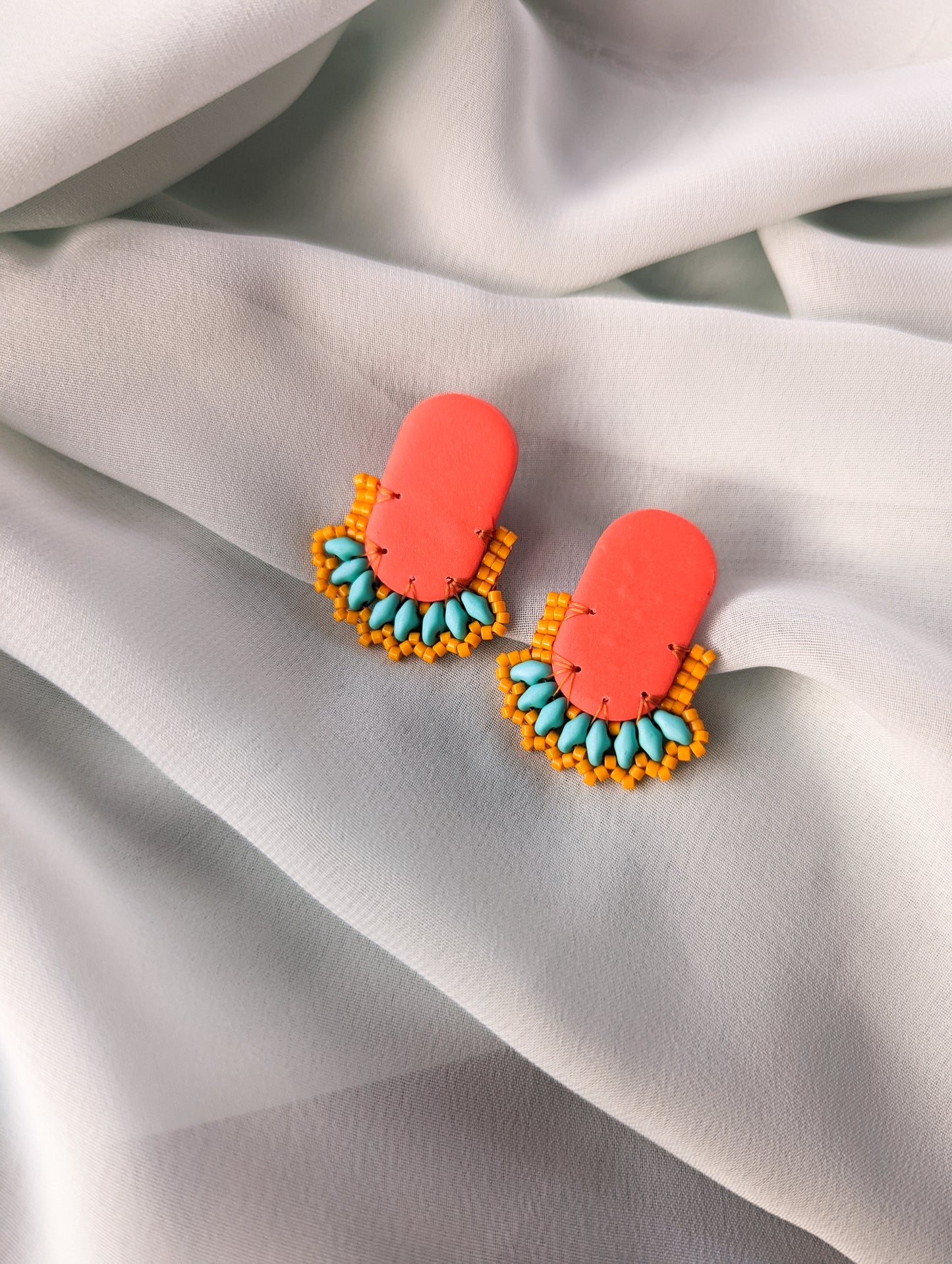 Oval Stud - Brights - Choose Your Color - Made to Order