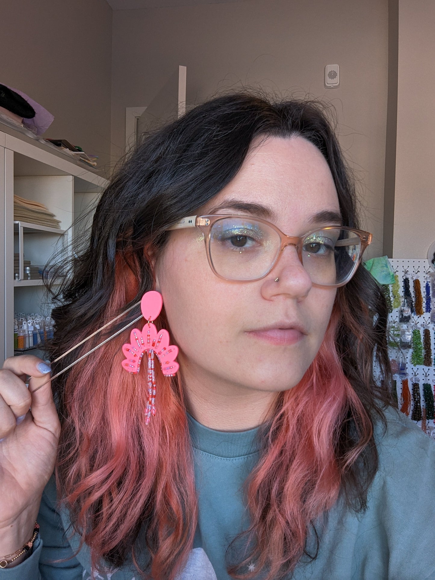 Scallop Drop - Fringe - Barbie Pink