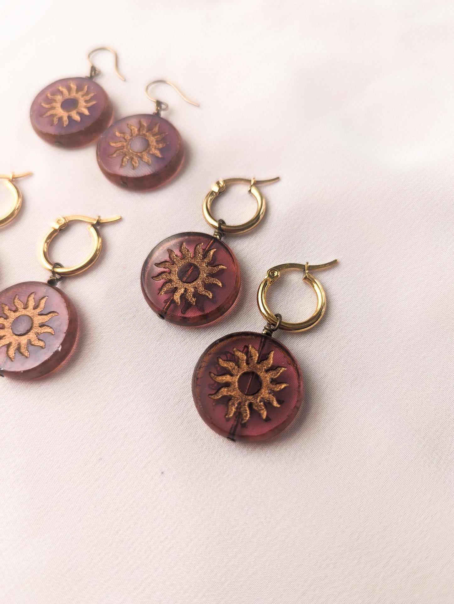 Charm - Sun - Choose Your Hook & Color