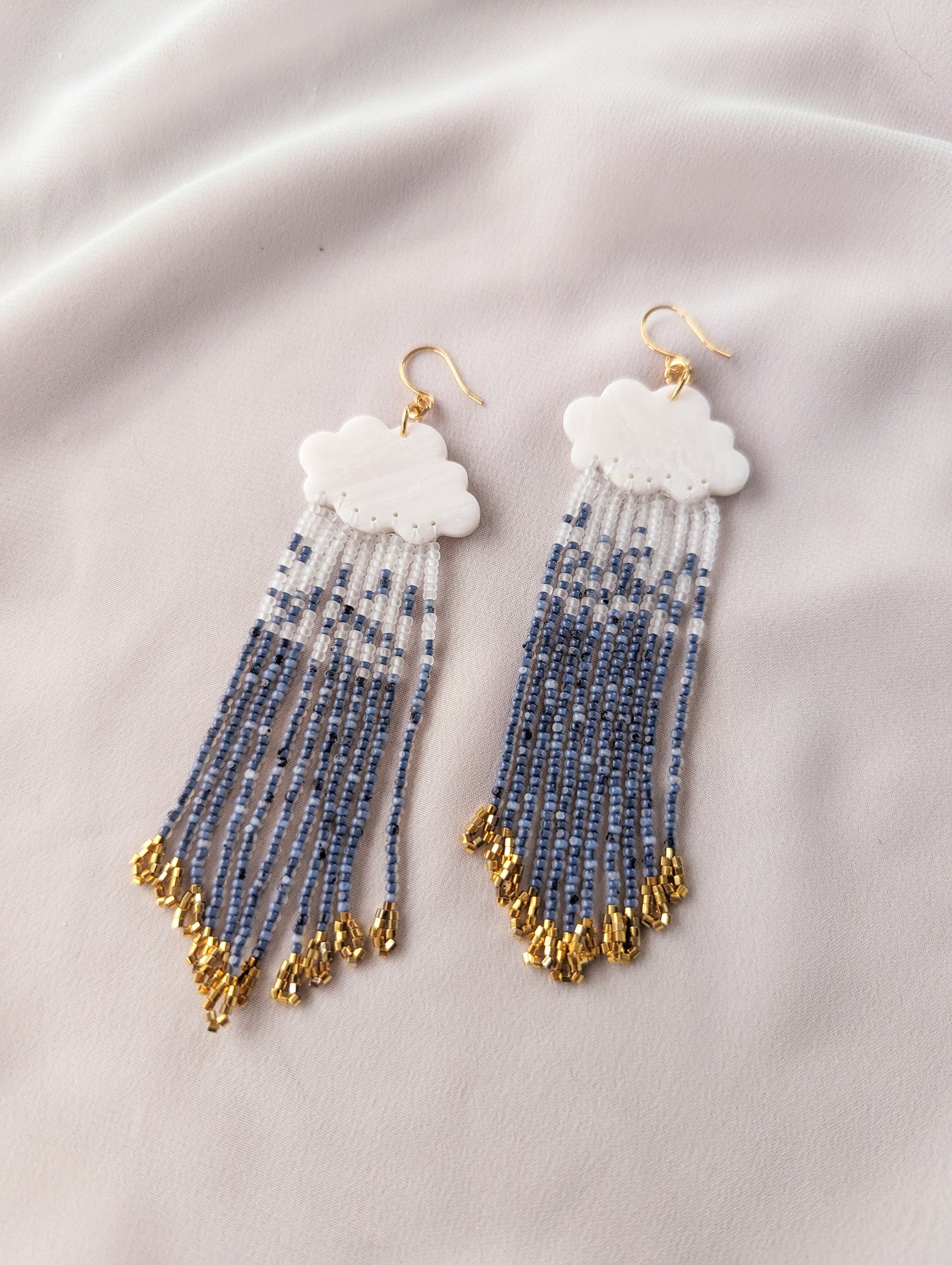 Cloud Fringe - Snow Quartz - Storm - 24k Rain Drops