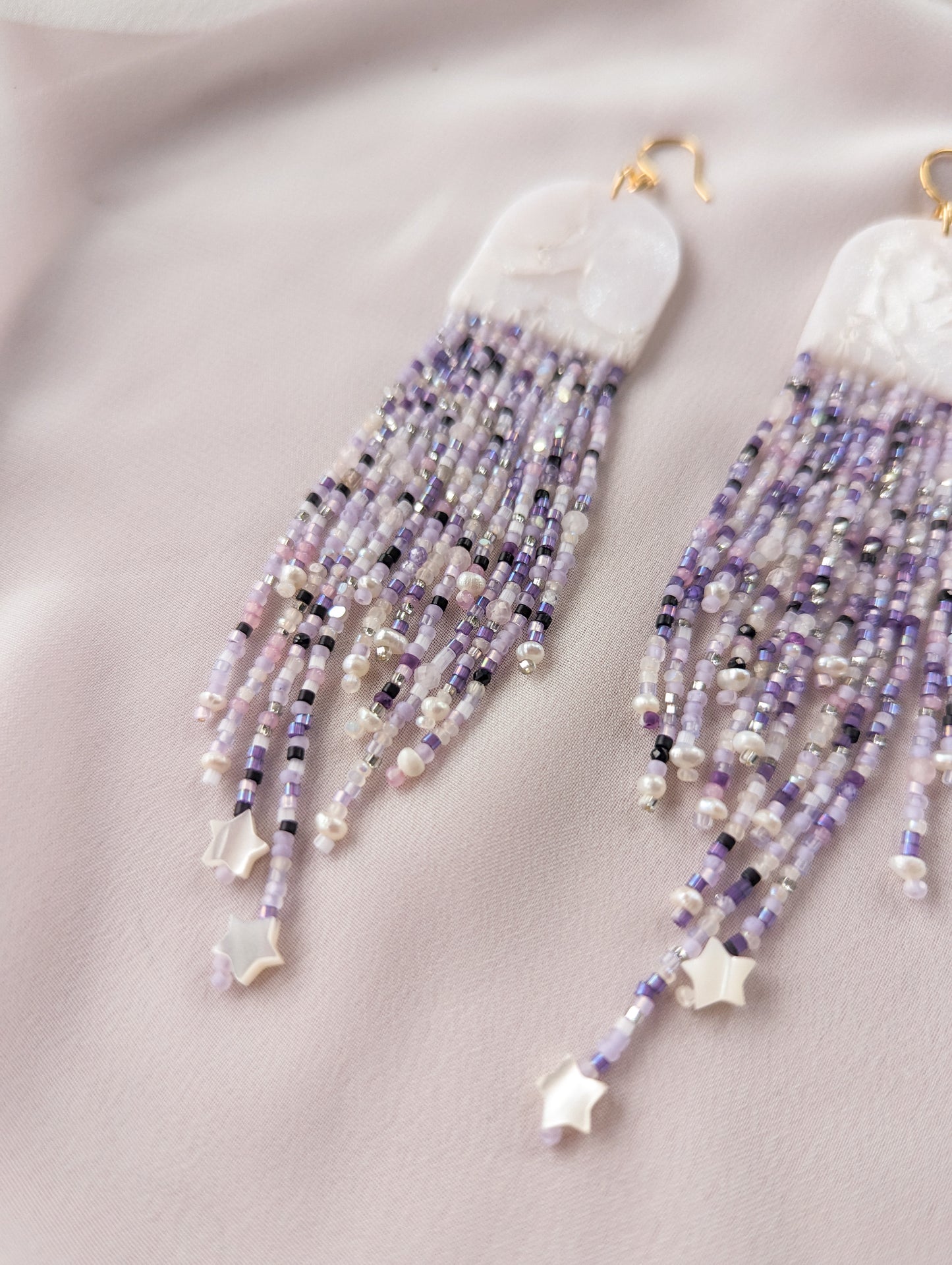 Portal Fringe - Amethyst Sky - Buffed - Shimmer - Mother of Pearl, Amethyst, Labradorite, Rose Quartz