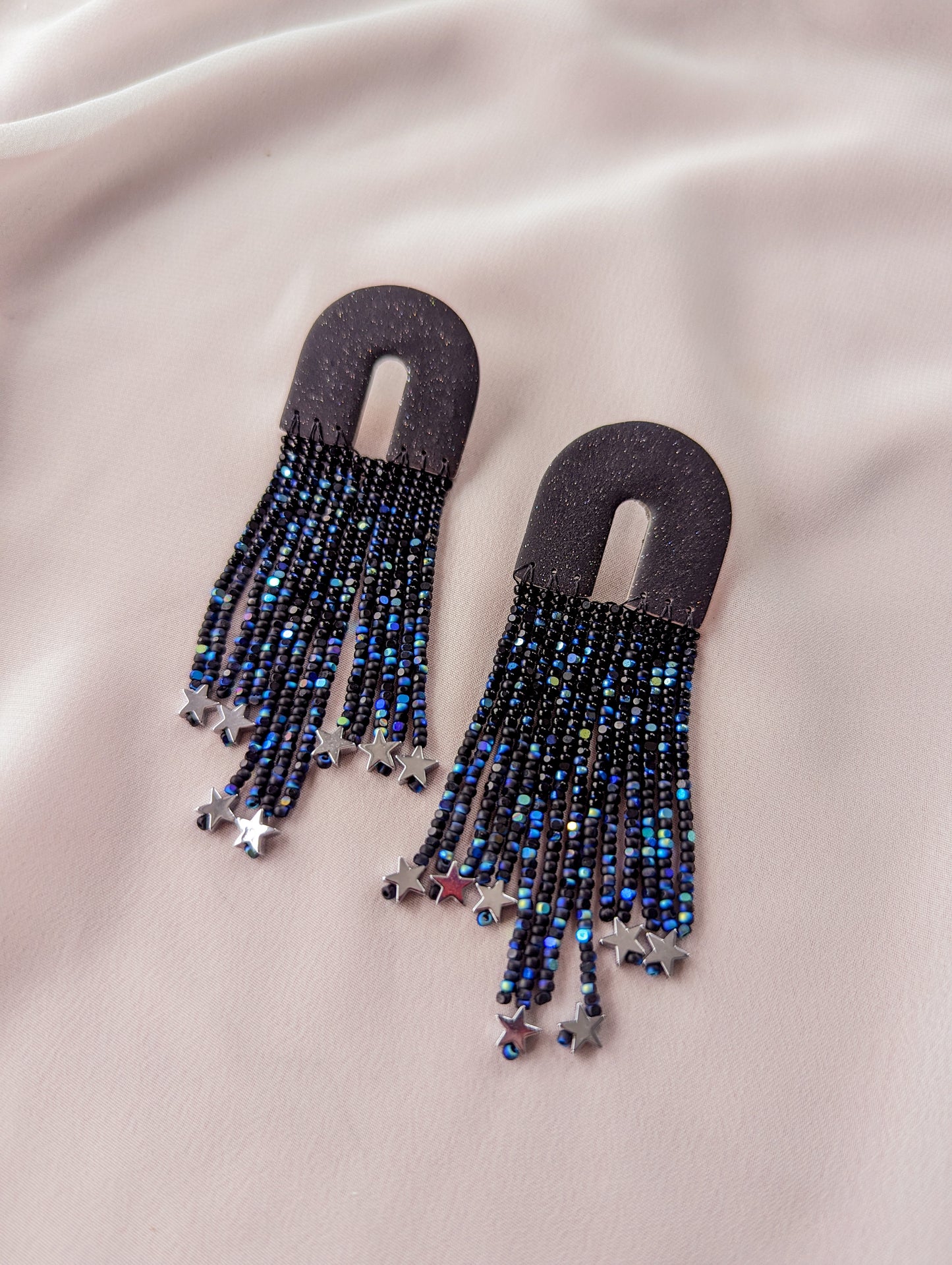 Arch Fringe - Night Sky - Hematite Stars - Glimmer