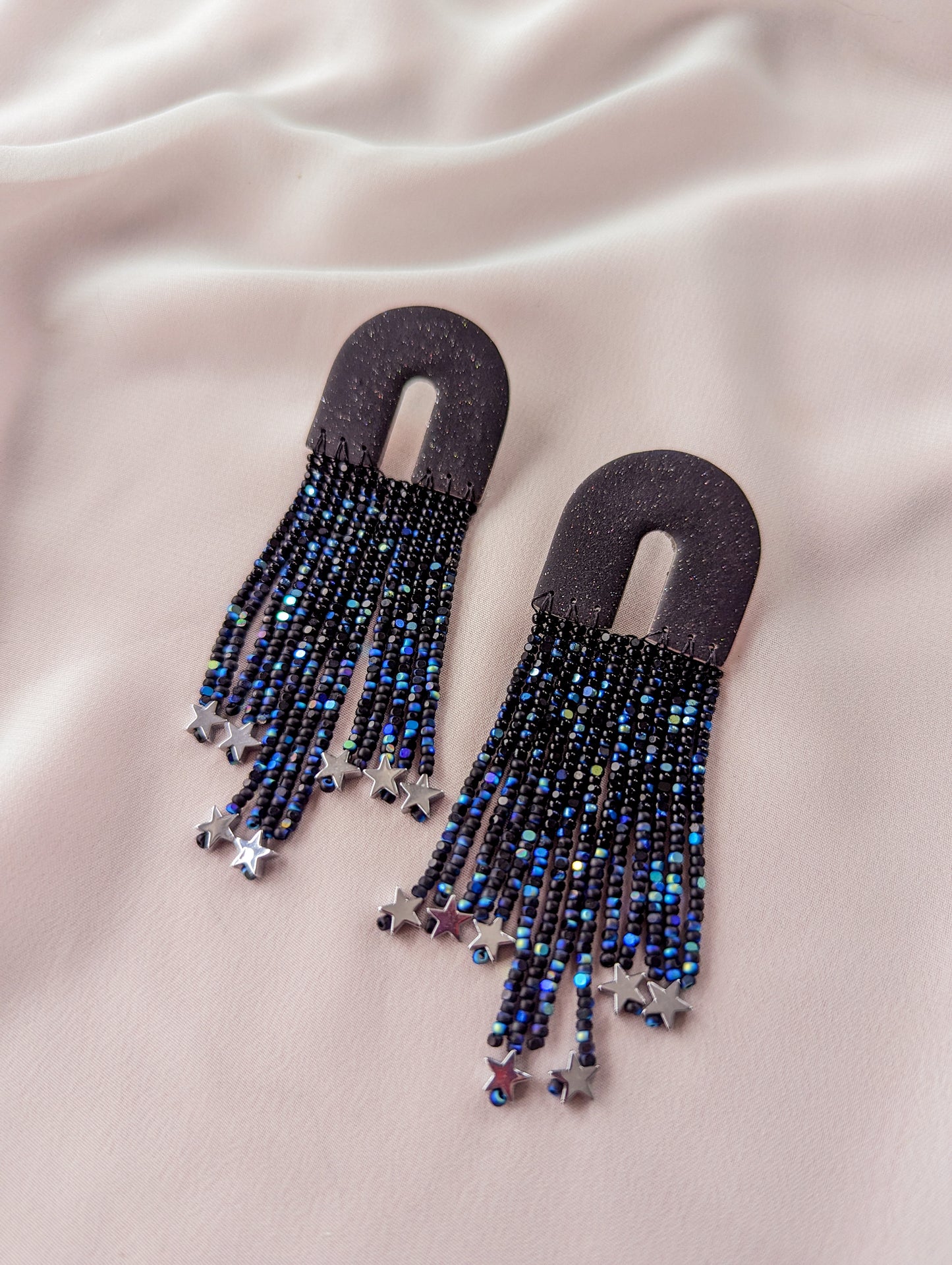 Arch Fringe - Night Sky - Hematite Stars - Glimmer