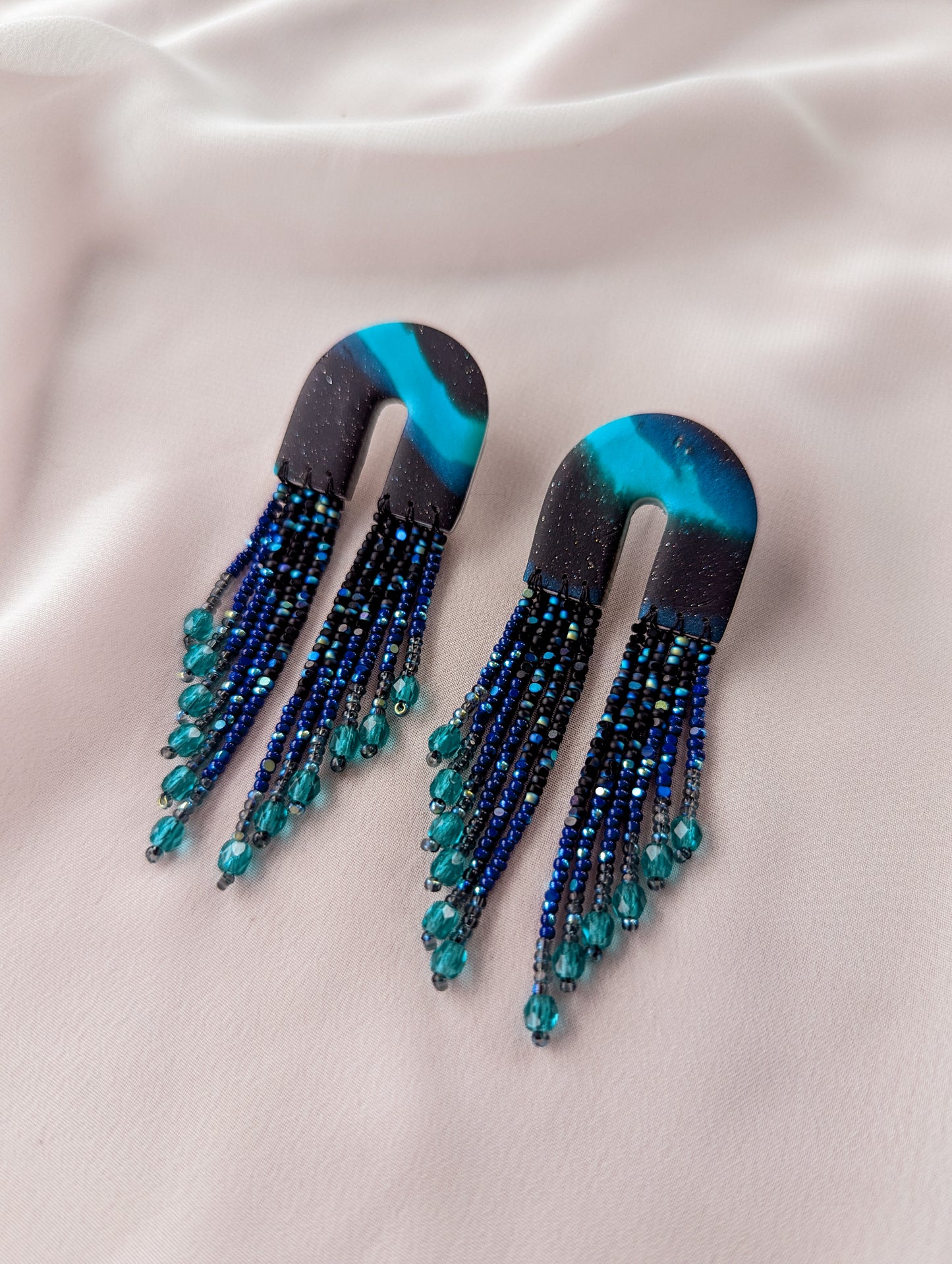 Arch Fringe - Night Sky - Teal Aurora Borealis - Glimmer
