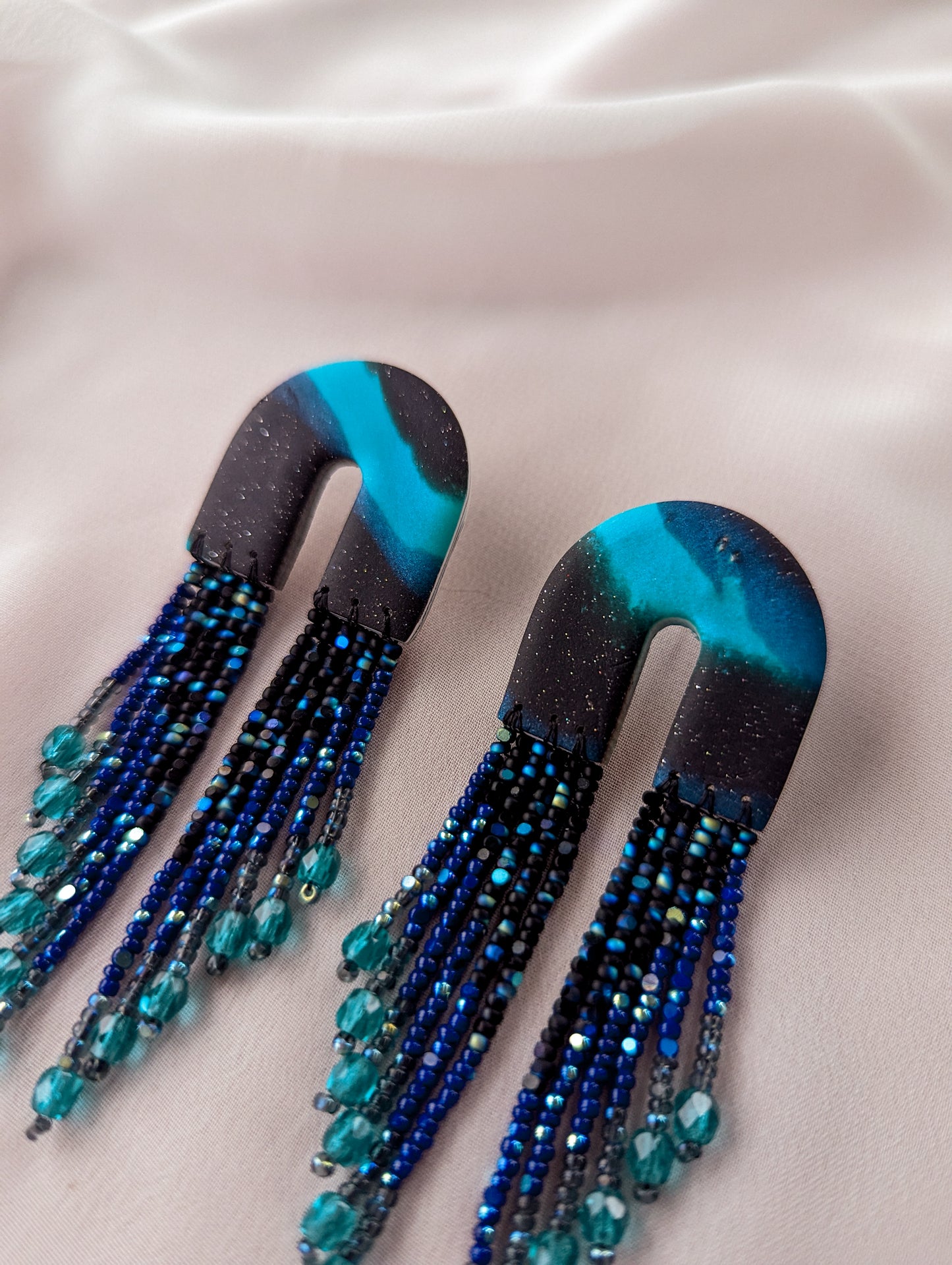 Arch Fringe - Night Sky - Teal Aurora Borealis - Glimmer