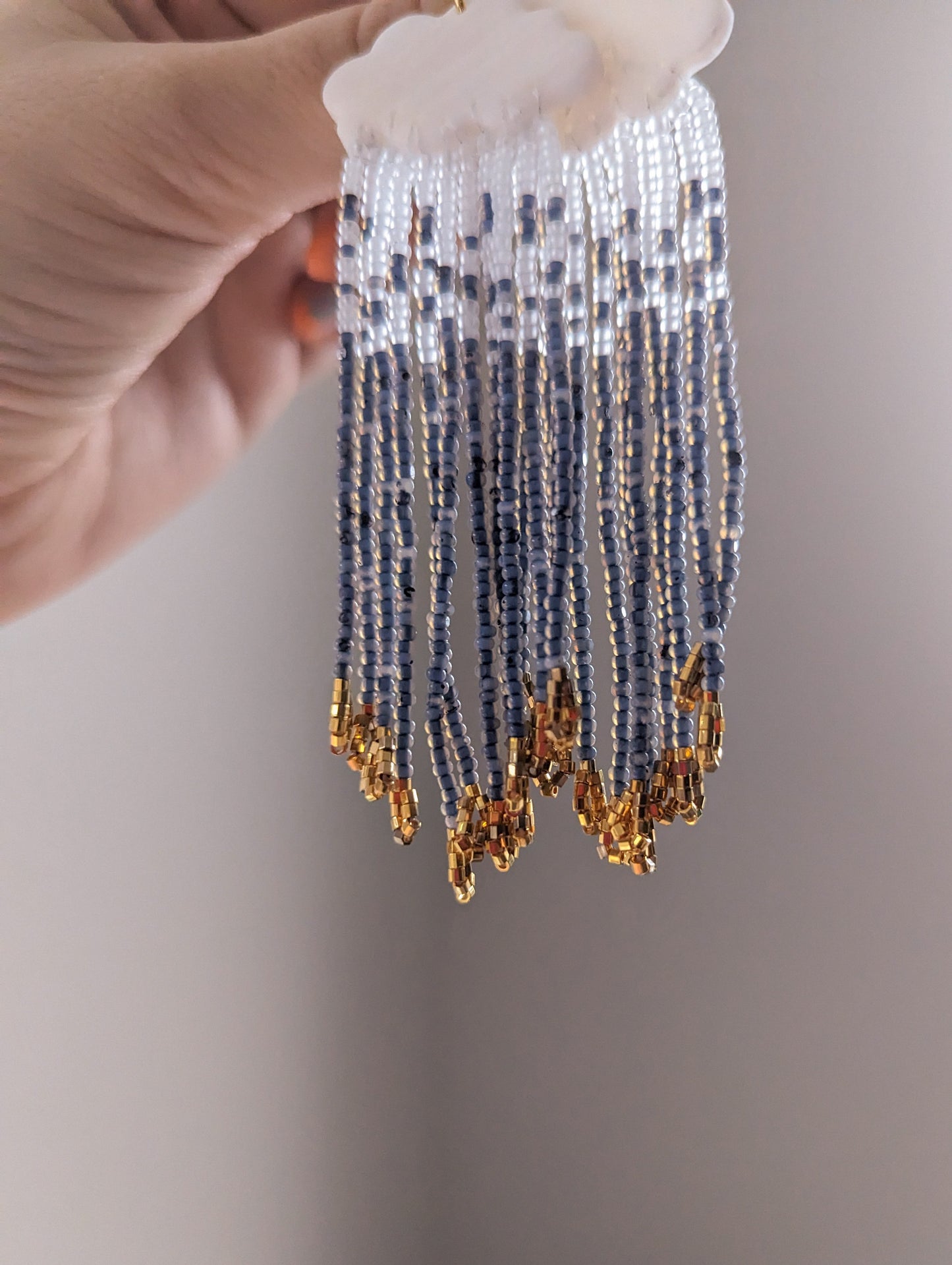 Cloud Fringe - Snow Quartz - Storm - 24k Rain Drops