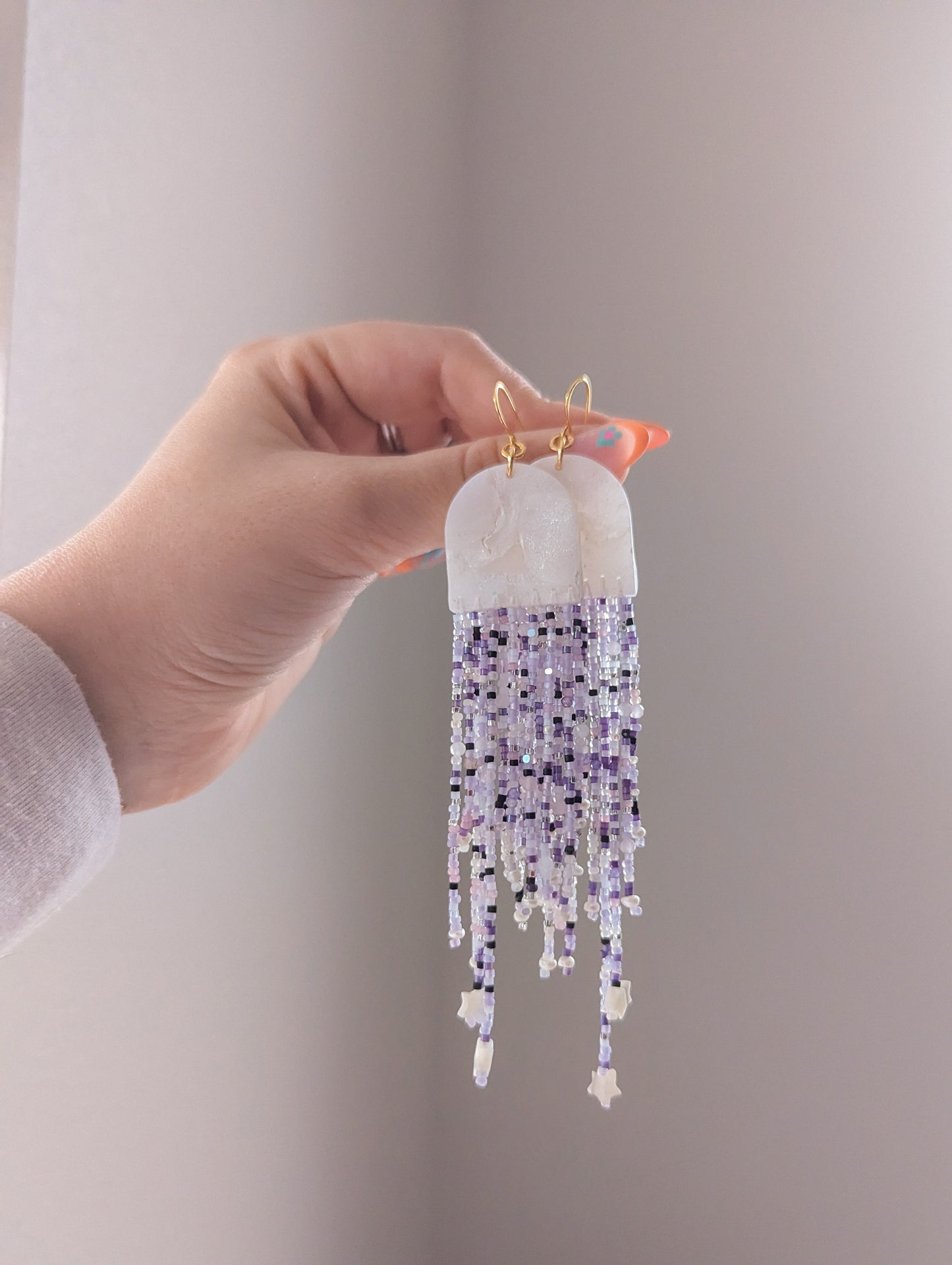 Portal Fringe - Amethyst Sky - Buffed - Shimmer - Mother of Pearl, Amethyst, Labradorite, Rose Quartz