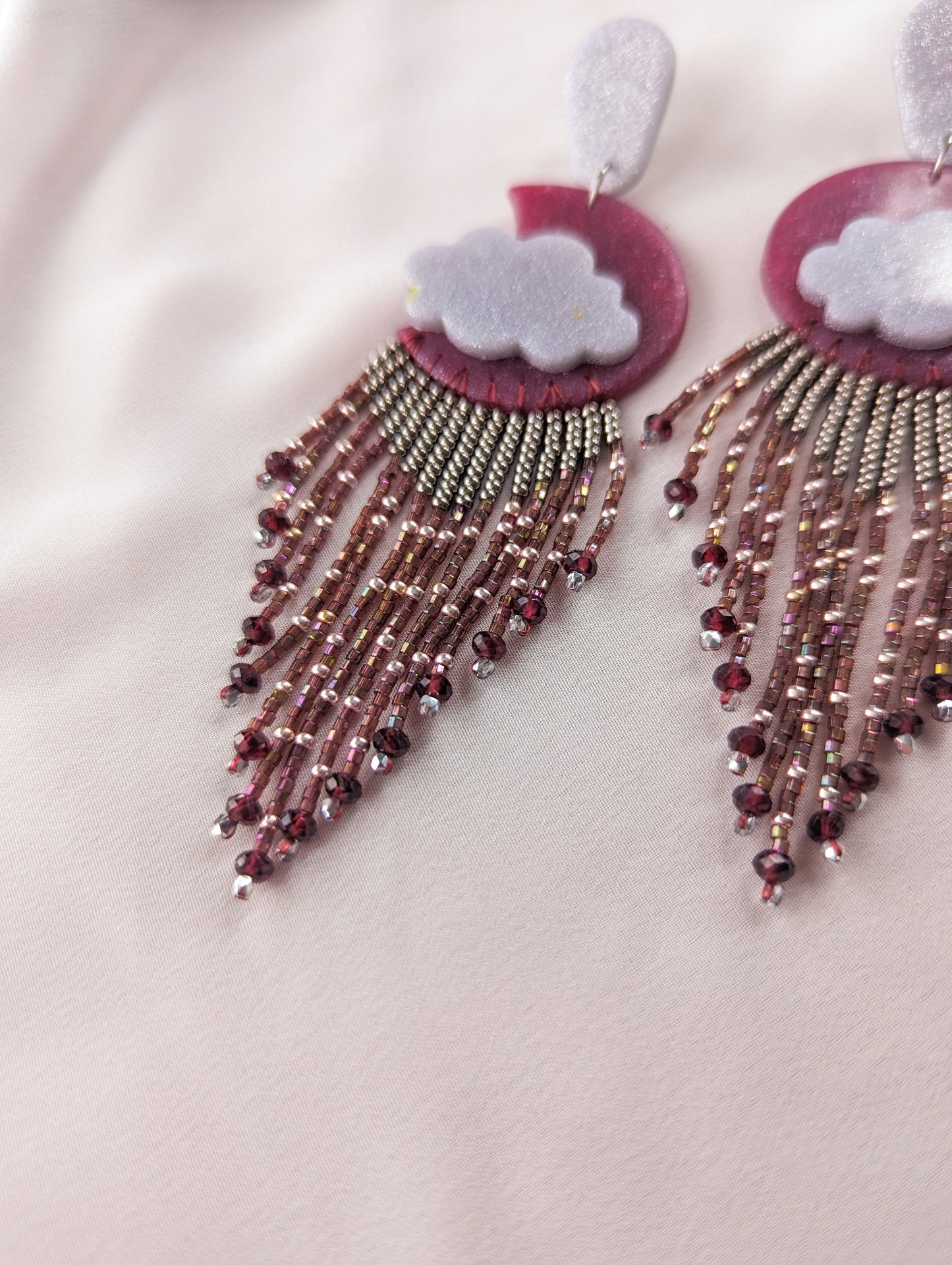 Moon Fringe - Garnet Tipped - Buffed - Scorpio