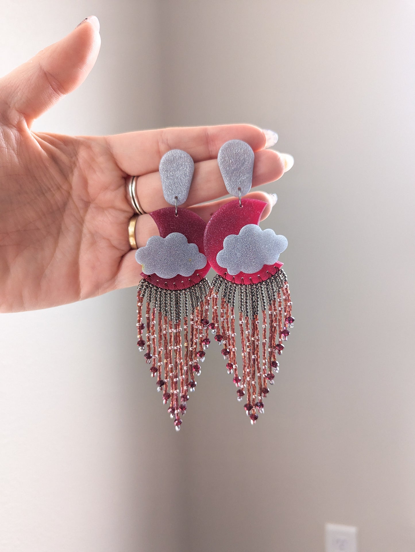 Moon Fringe - Garnet Tipped - Buffed - Scorpio