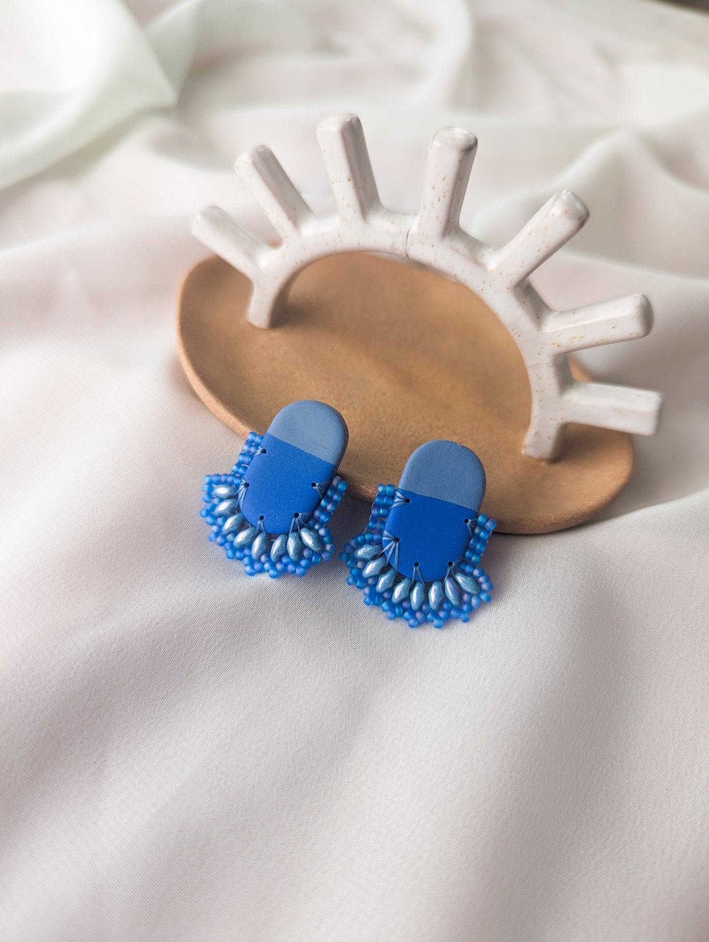 Oval Stud - Blue Jay - Two Available