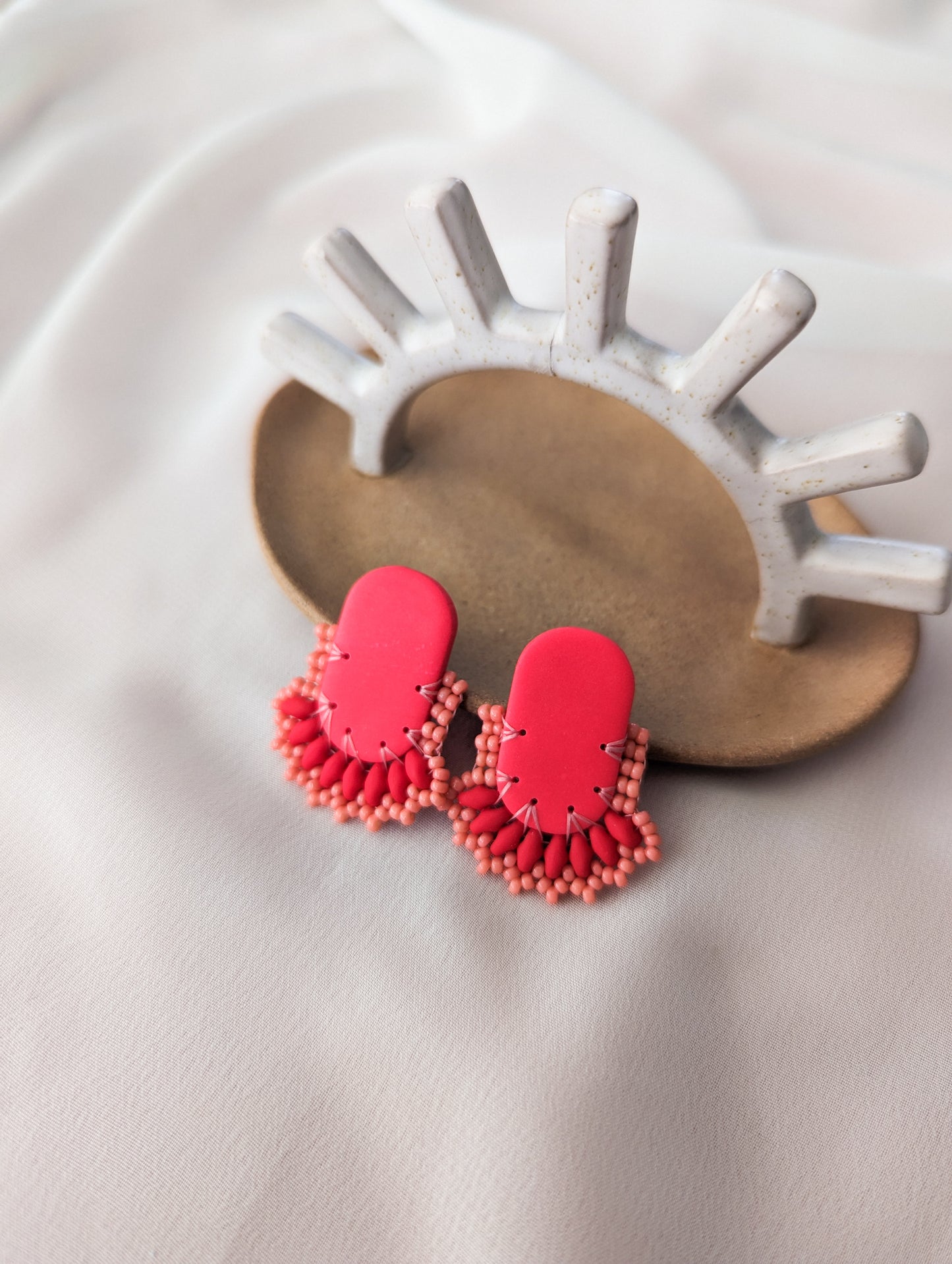 Oval Stud - Pretty Patties - Cherry