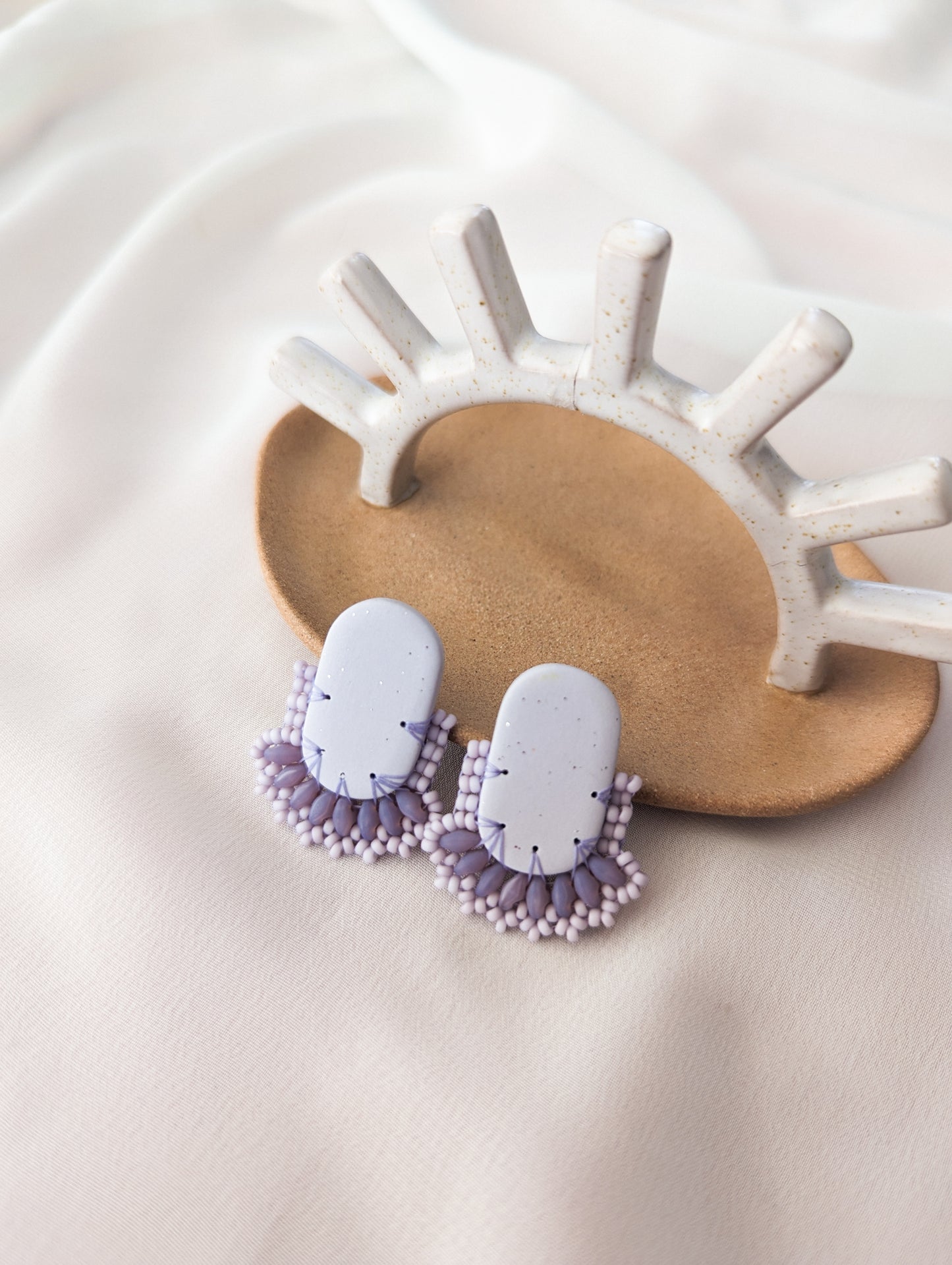 Oval Stud - Pretty Patties - Light Lavender