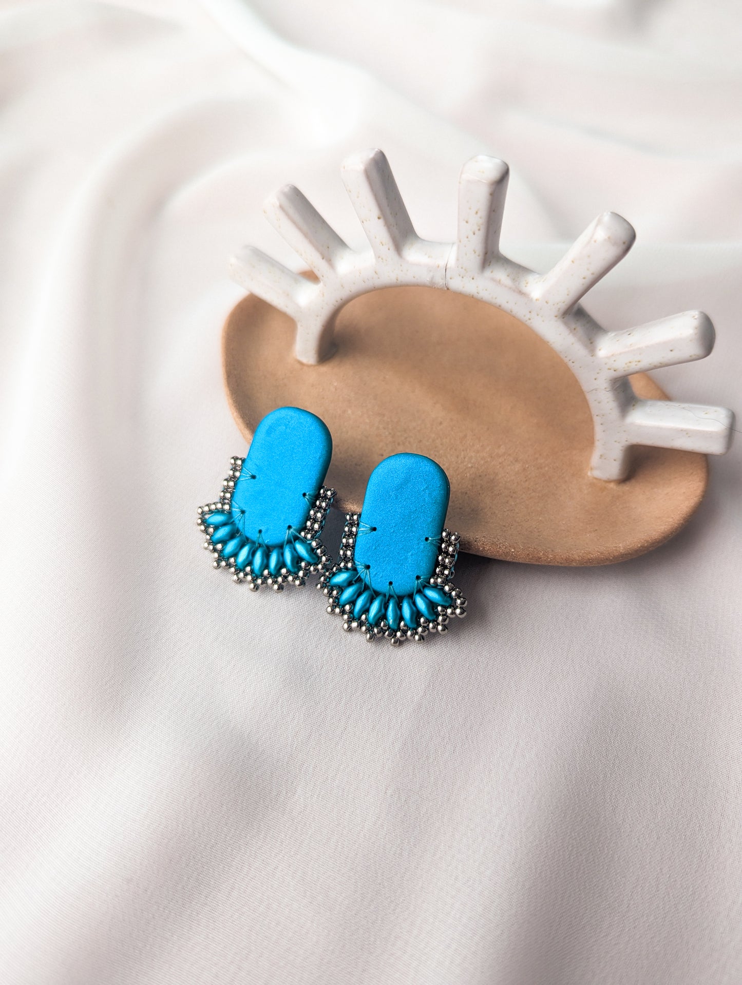 Oval Stud - Peacock Pearl - Made to Order