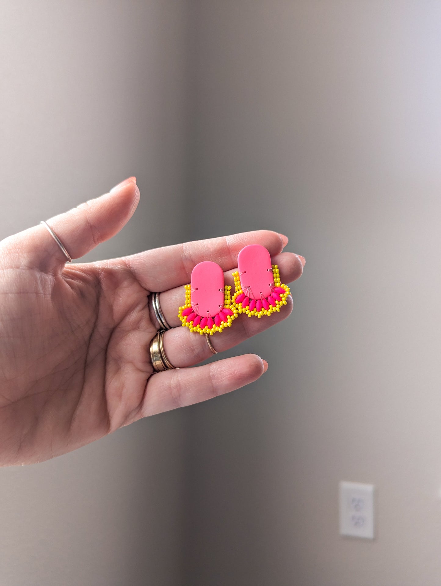 Oval Stud - Strawberry Lemonade - Made To Order
