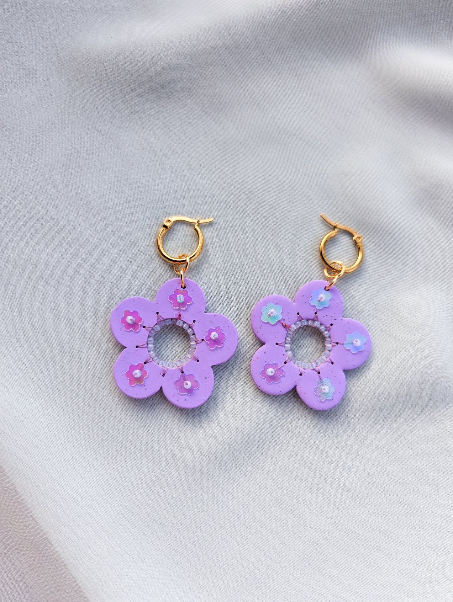 Doublesided Flowers - Speckled Grape - Iridescent Flowers