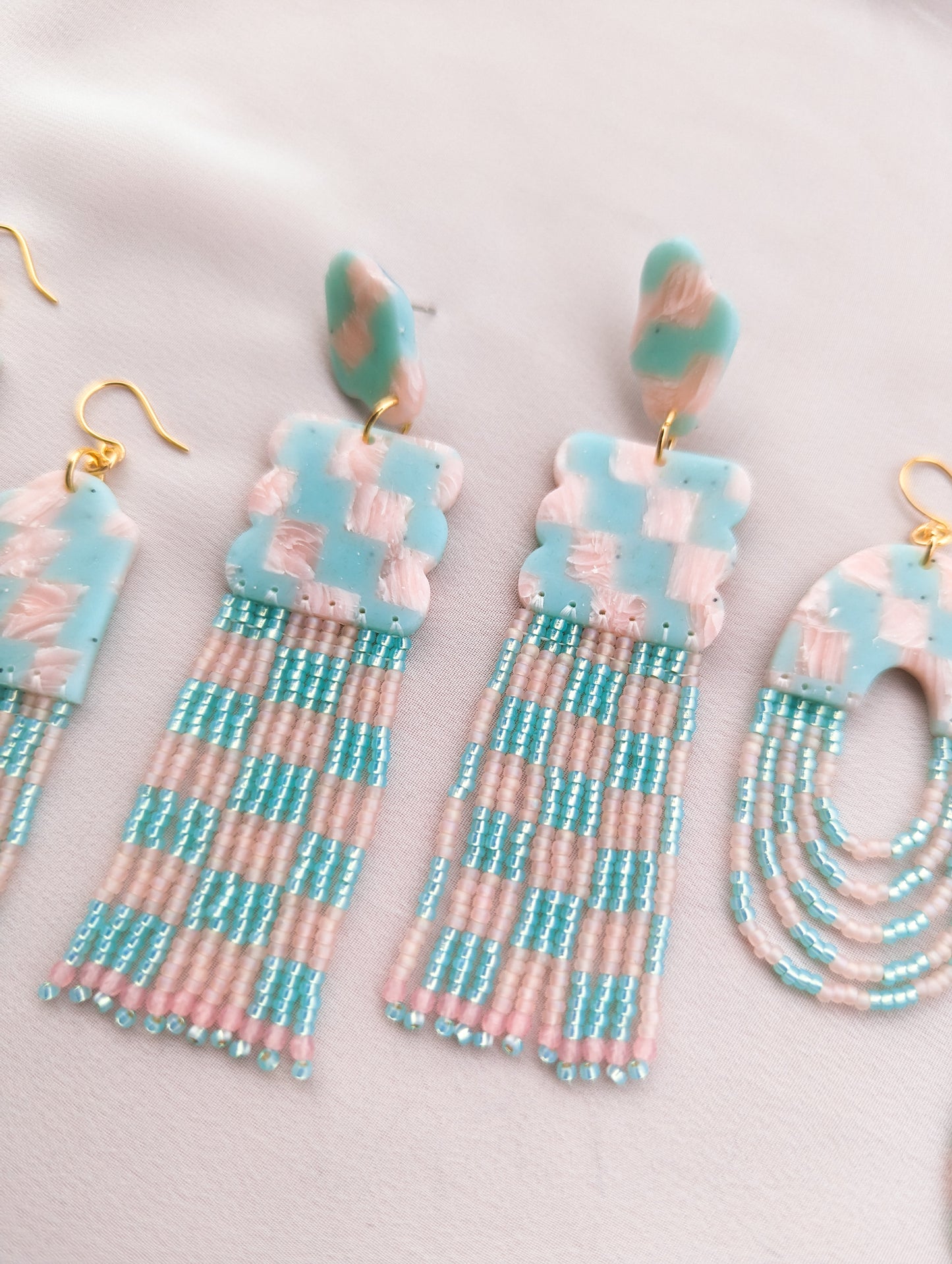 Mint & Salmon Checkerboard - Buffed - Choose your Style