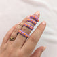 Chunky Ring - 4 Petal Flower - Bright Pansy - Choose Your Size