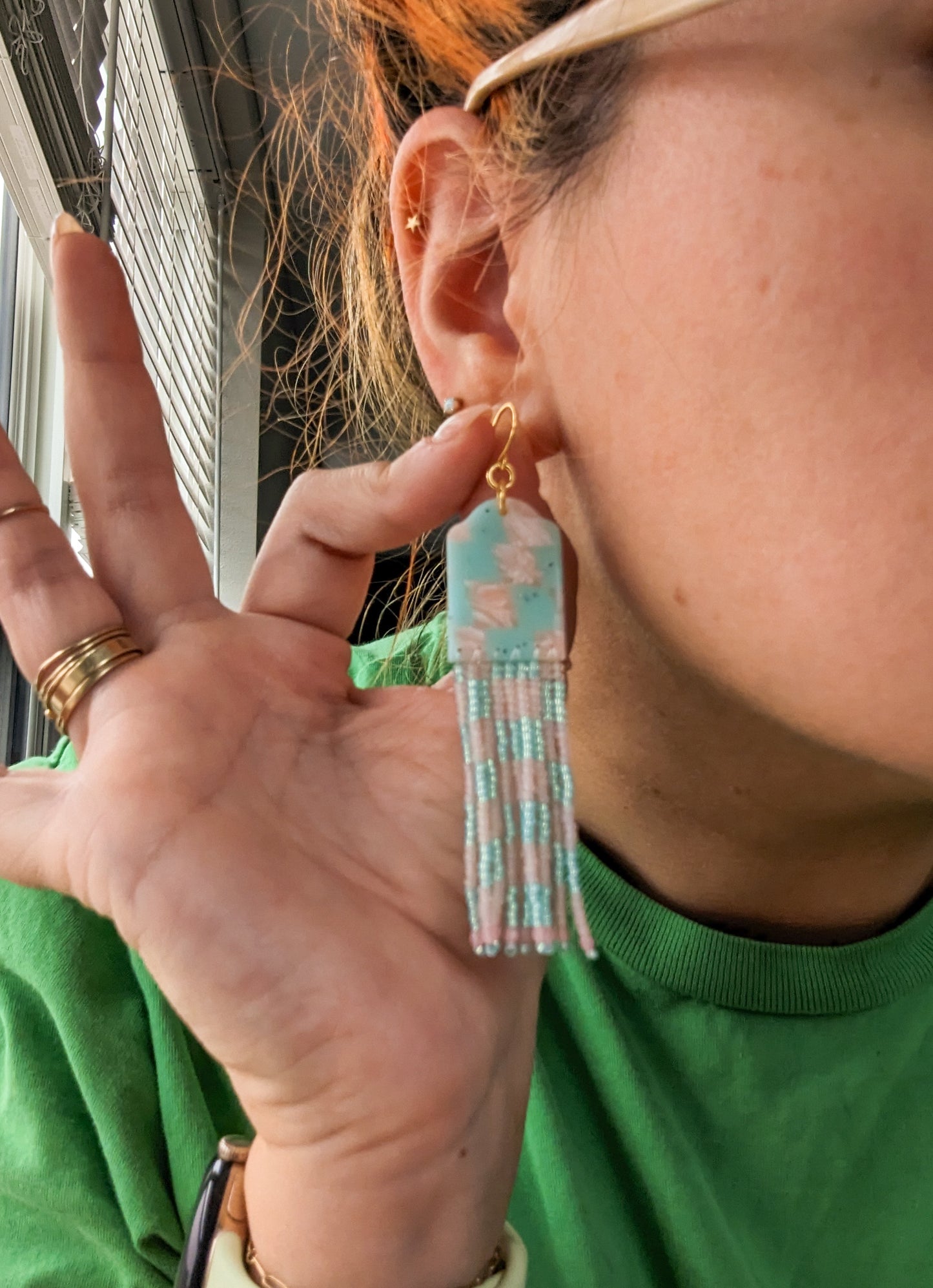 Mint & Salmon Checkerboard - Buffed - Choose your Style