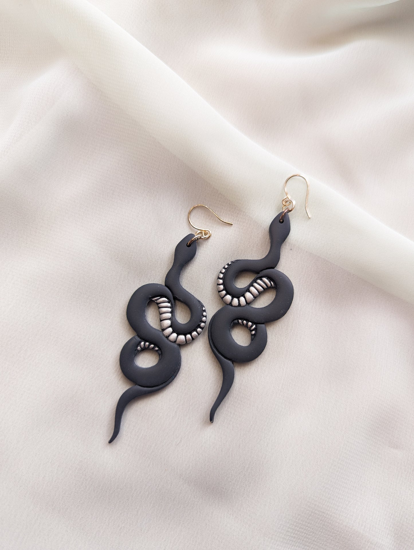 Coiled Snake - Deep Cyan - Liquid Silver