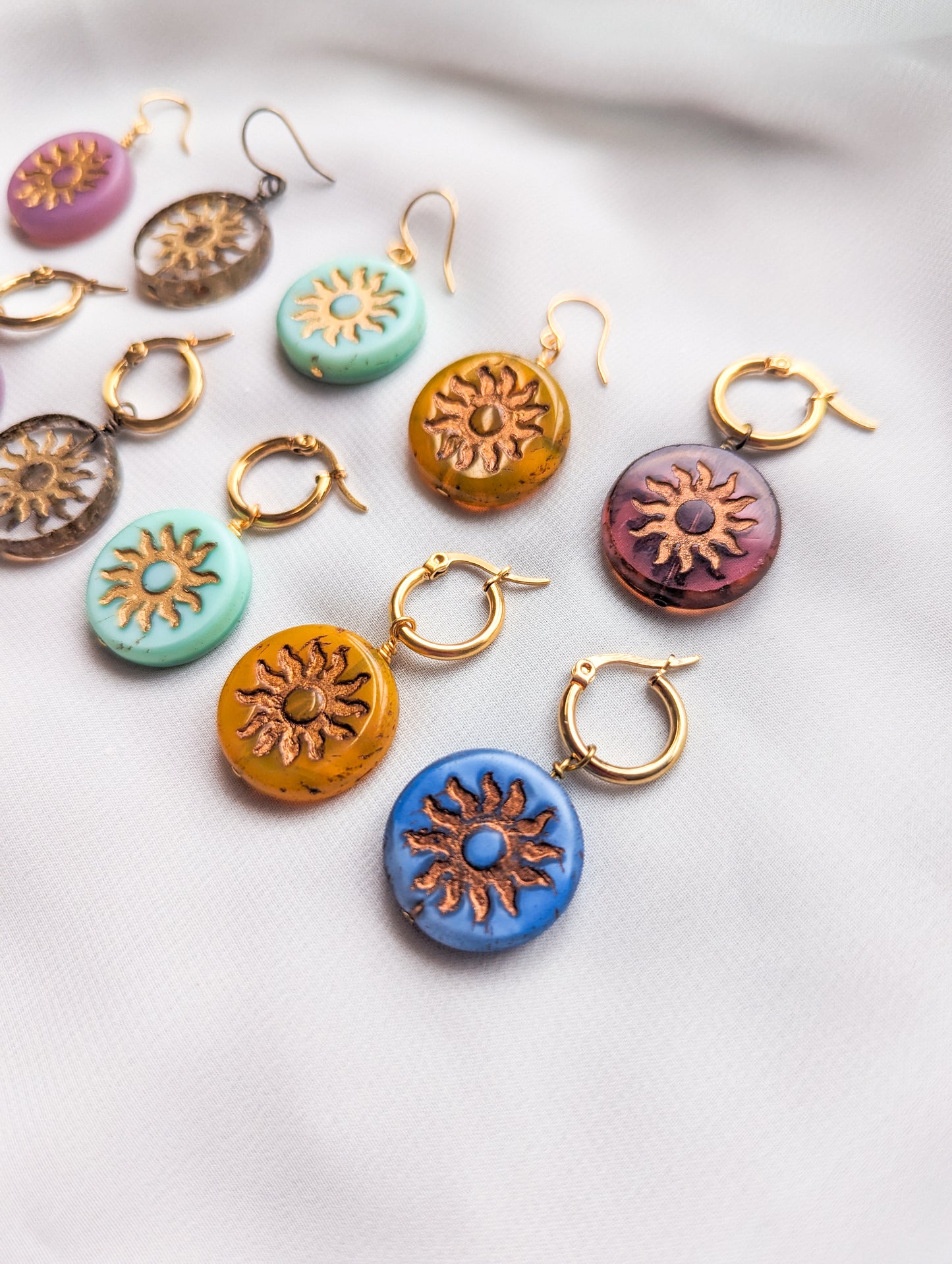 Charm - Sun - Choose Your Hook & Color