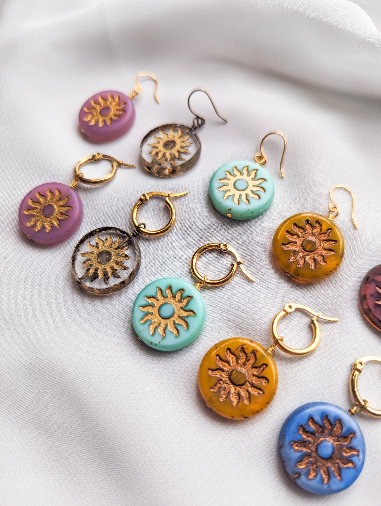 Charm - Sun - Choose Your Hook & Color