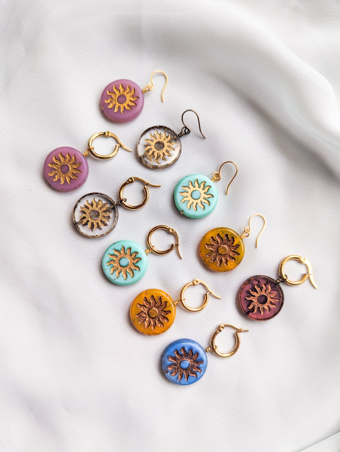 Charm - Sun - Choose Your Hook & Color