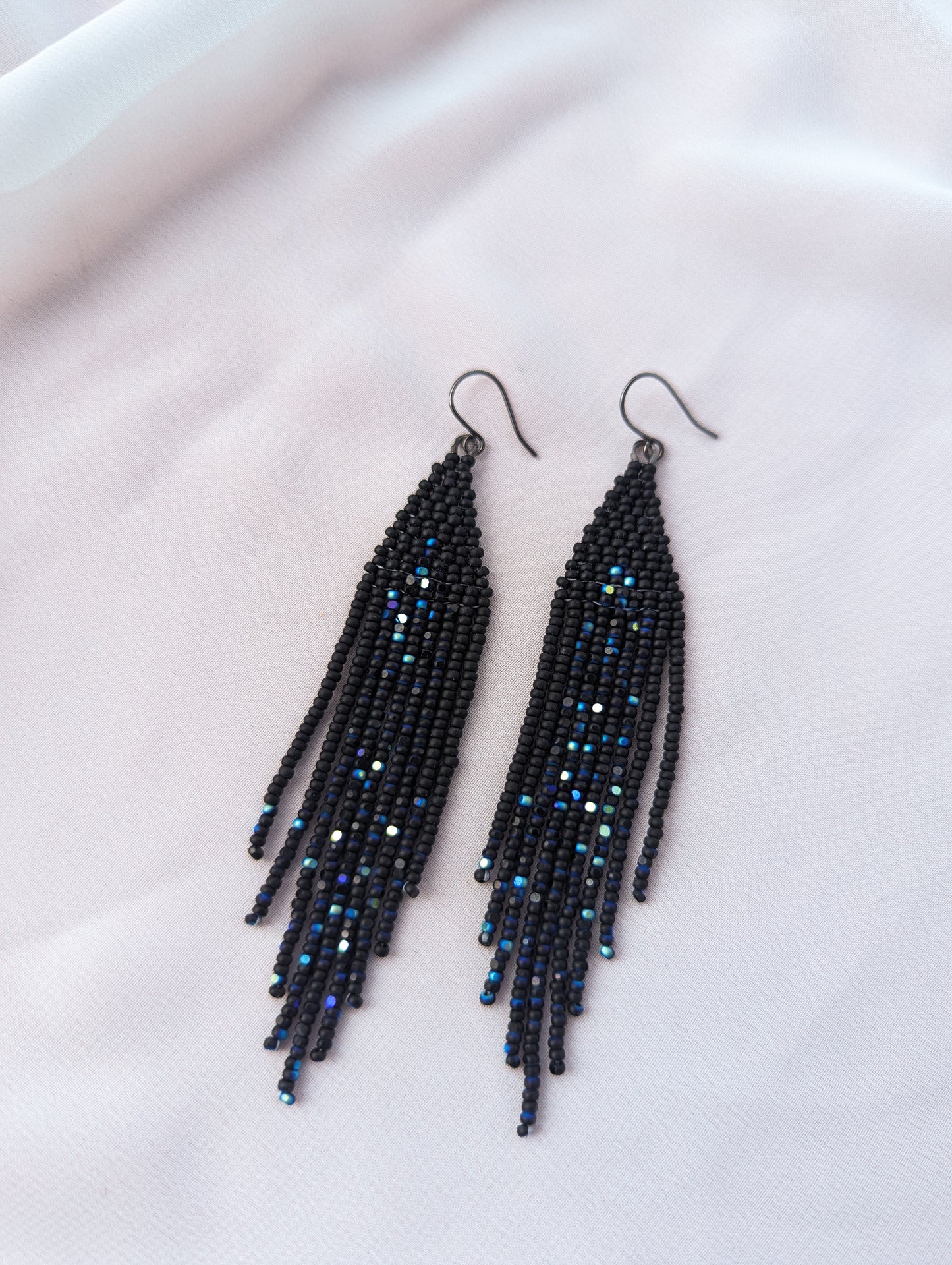 Daily Daisy Fringe - Jet Aurora Borealis - Glimmer - Choose Your Style