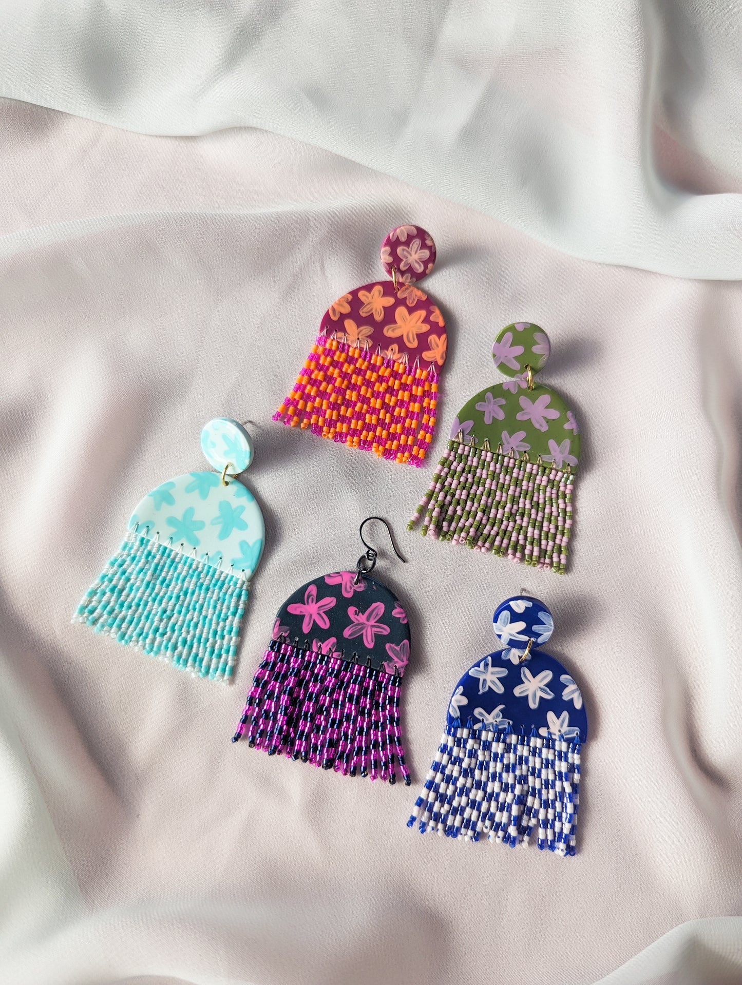 Jellies - Choose Your Color - Floral & Checker - Hand-painted