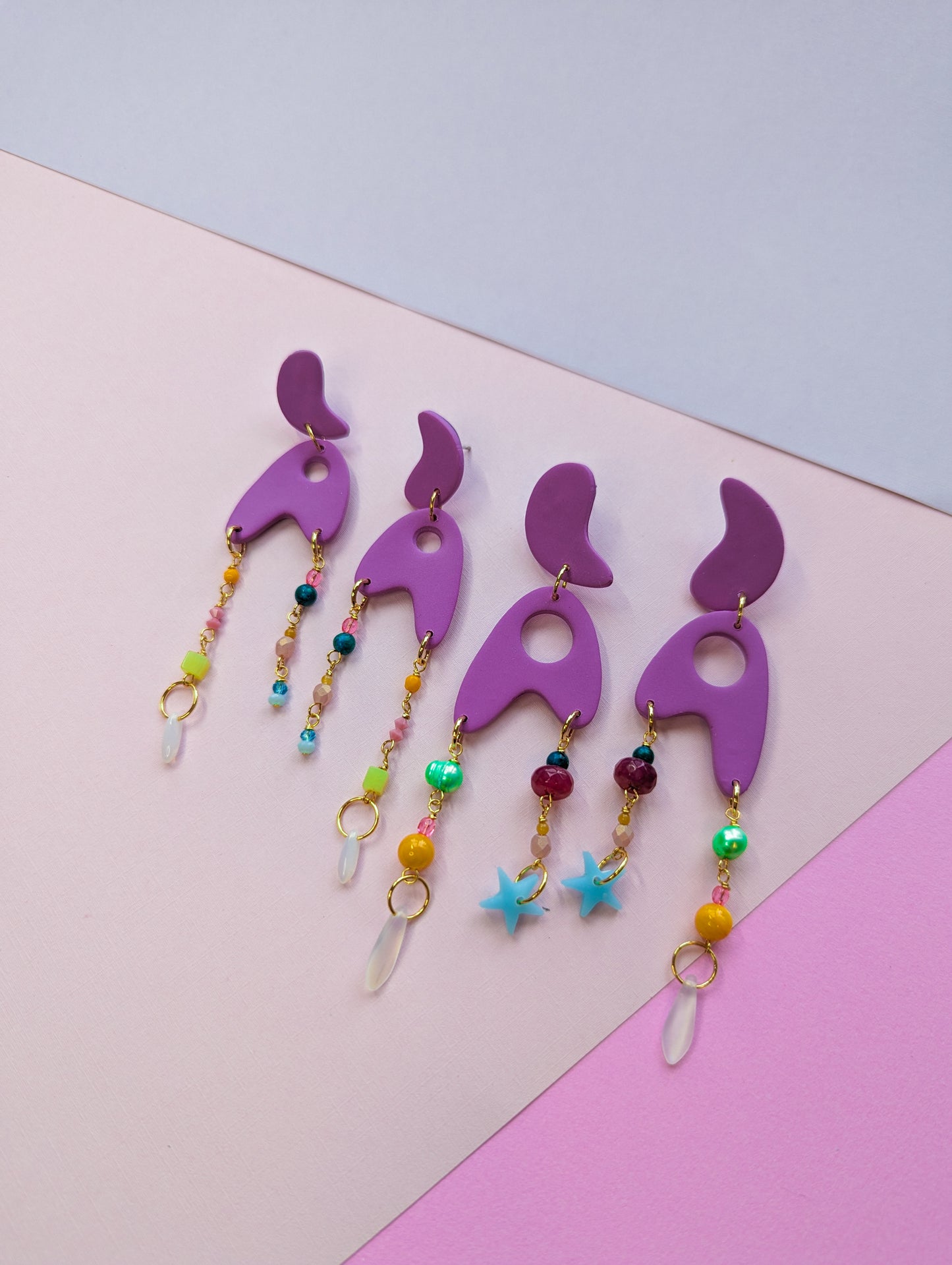 Jetsons - Grape - Peridot, Freshwater Pearl, Jade, Agate, Shell, Crystal, Dagger
