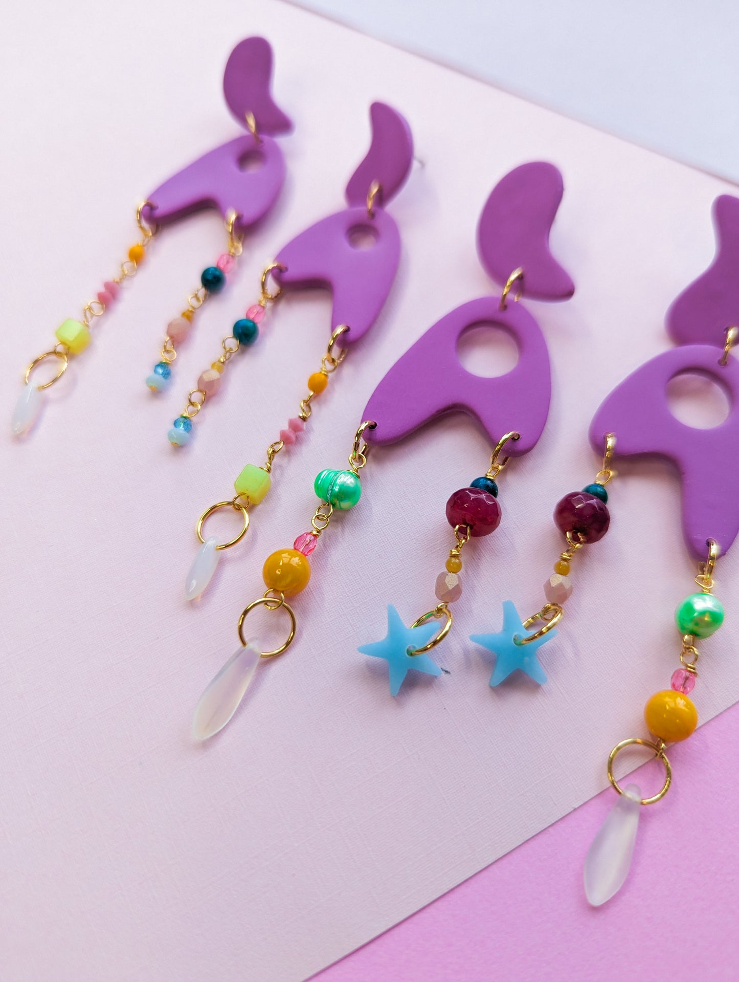 Jetsons - Grape - Peridot, Freshwater Pearl, Jade, Agate, Shell, Crystal, Dagger