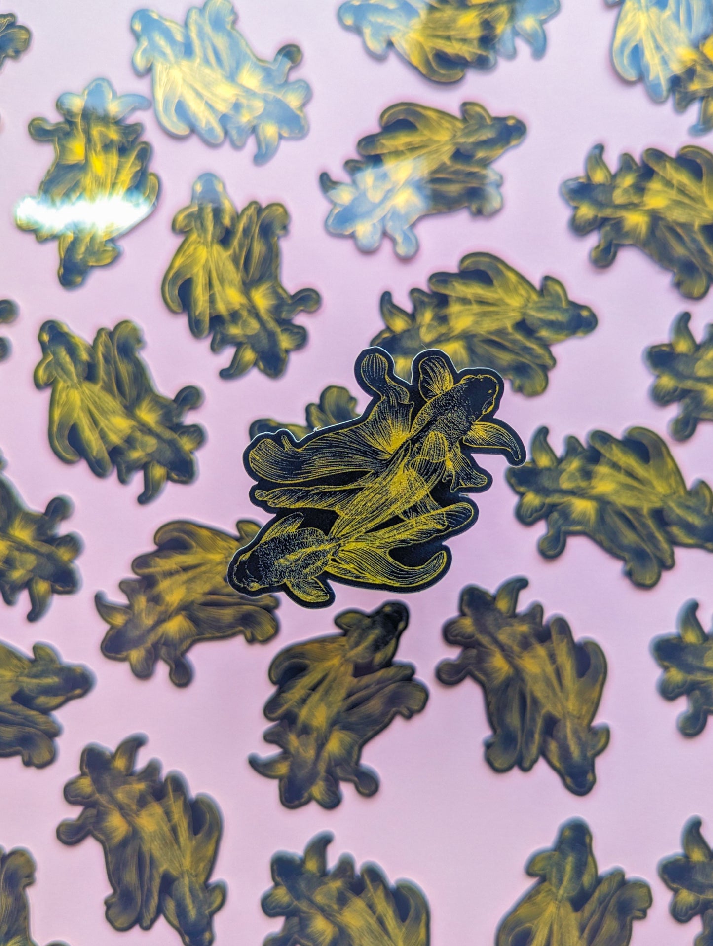 Koi Fish - Metallic Gold Glossy