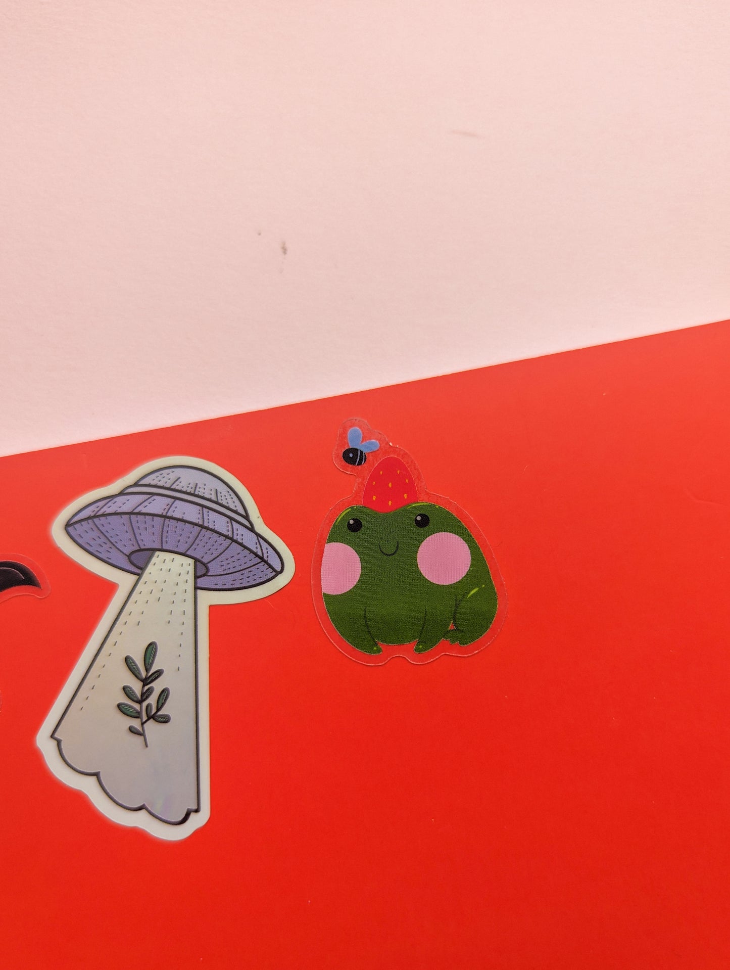 Strawb Frog & Friend - Transparent Glossy