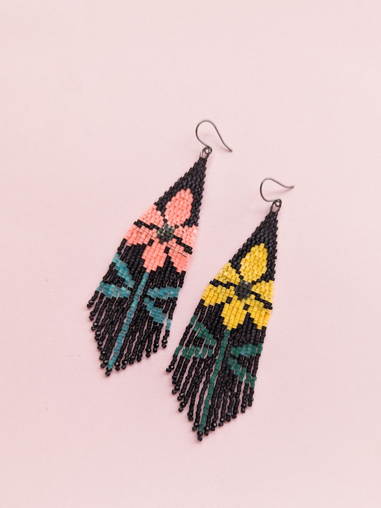 Bloom Satin Fringe - Pink & Sunflower