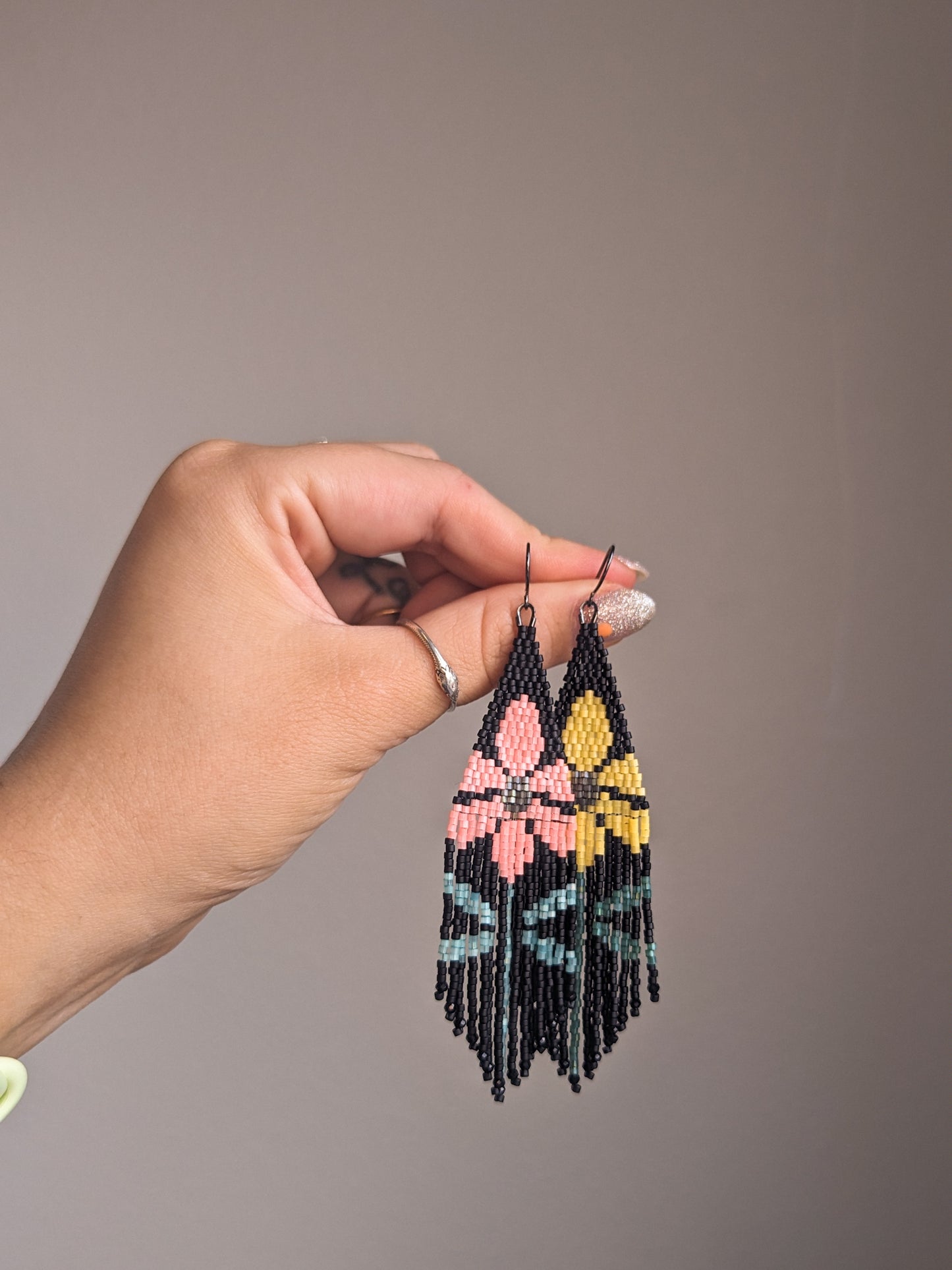 Bloom Satin Fringe - Pink & Sunflower