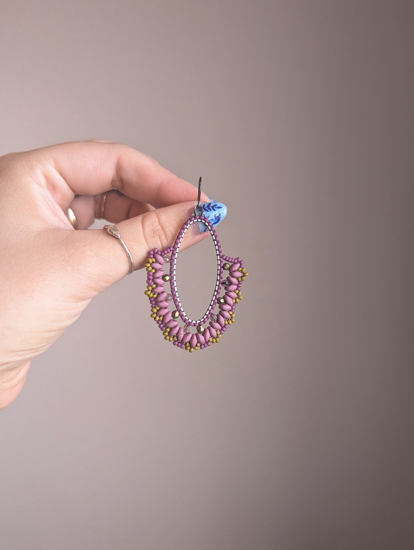 Sunburst Oval Drop - Grape