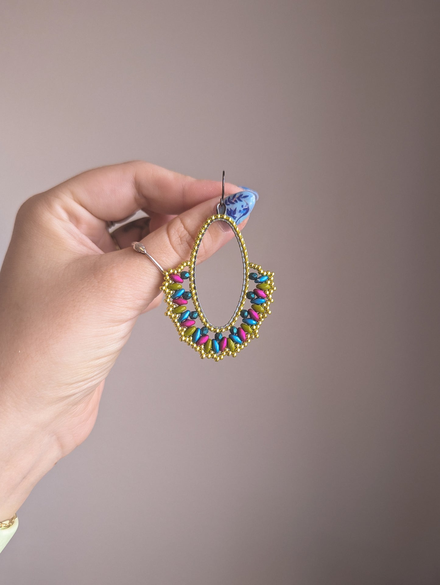Sunburst Oval Drop - Metallic Party