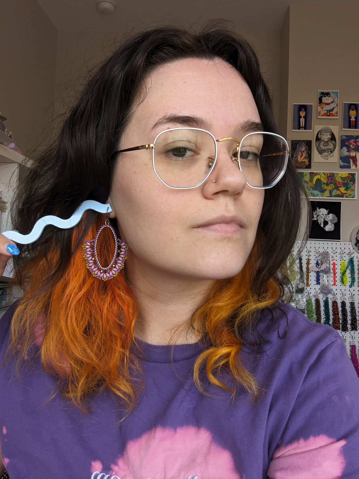 Sunburst Oval Drop - Grape