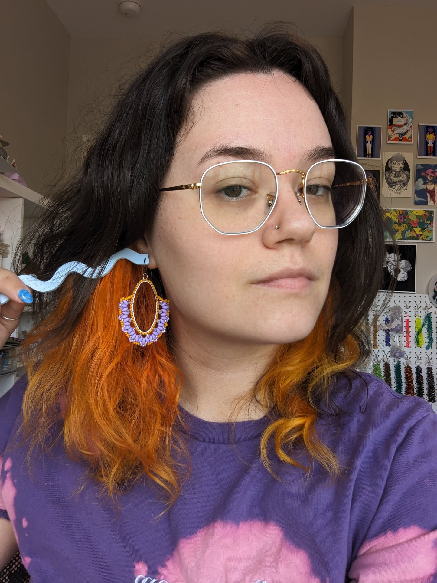 Sunburst Oval Drop - Lavender Lemonade